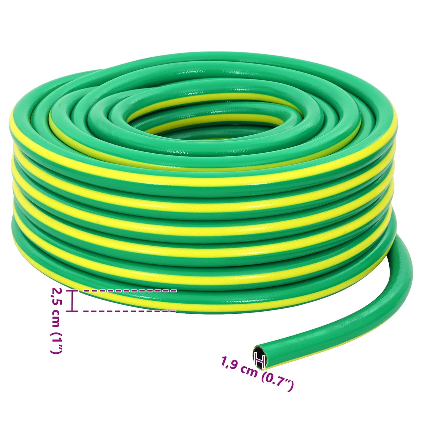 Tuinslang 5-Lags Groen en Geel 3 / 4'' 100 m PVC is nu te koop bij PeponiXL, paradijselijk wonen!