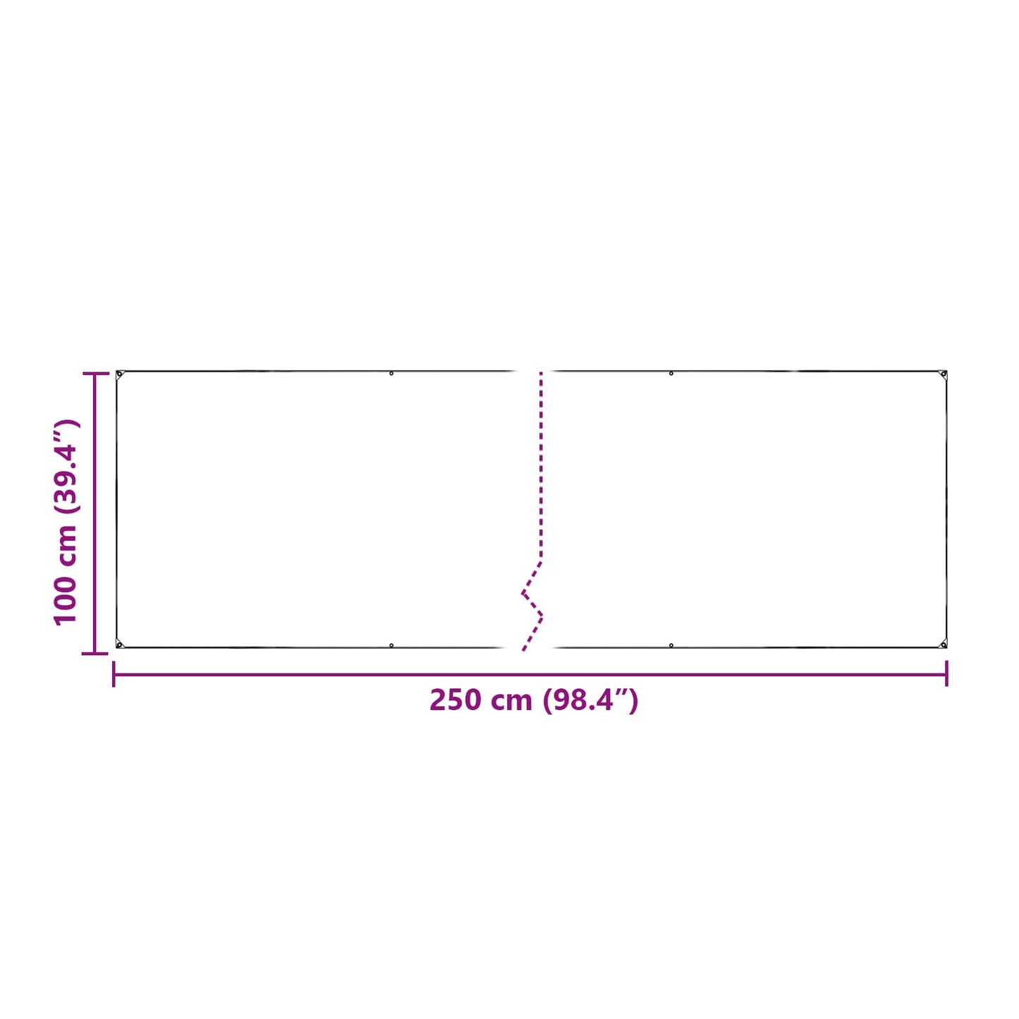 Zeildoek Doorzichtig 2,5 x 1 m PE