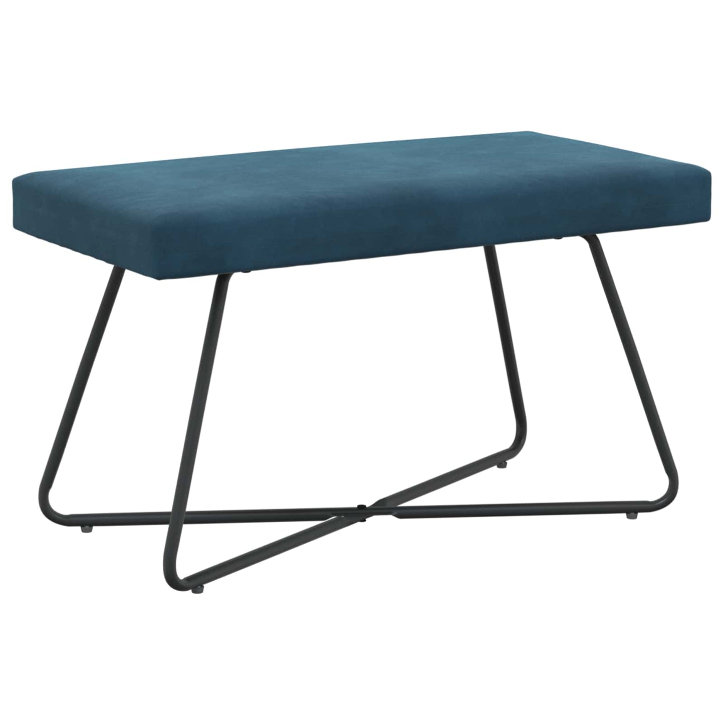 Bank Blauw 80 x 40 x 45 cm fluweel