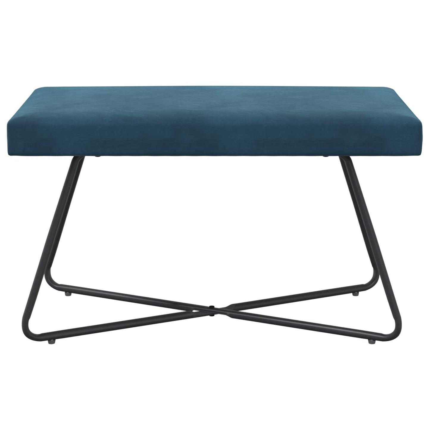 Bank Blauw 80 x 40 x 45 cm fluweel