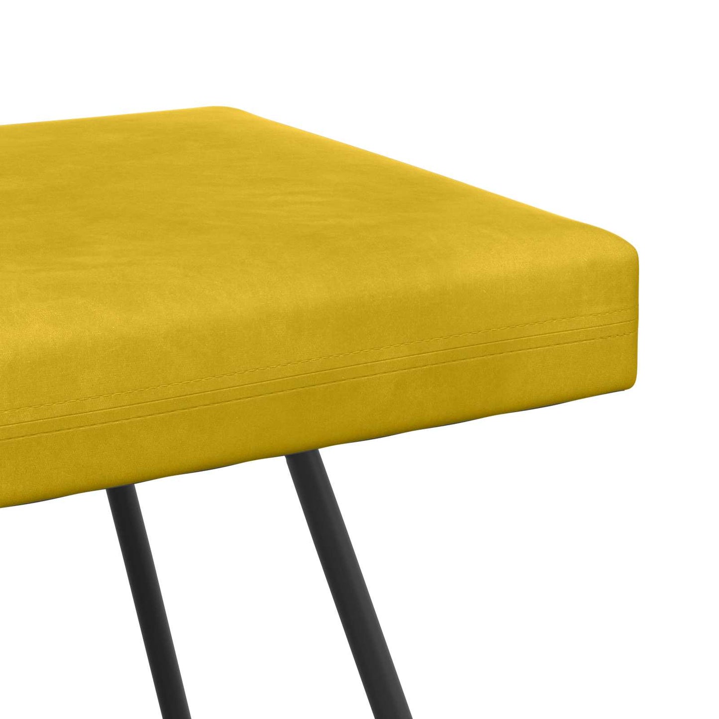 Bank Effen Geel 110 x 40 x 45 cm Fluweel