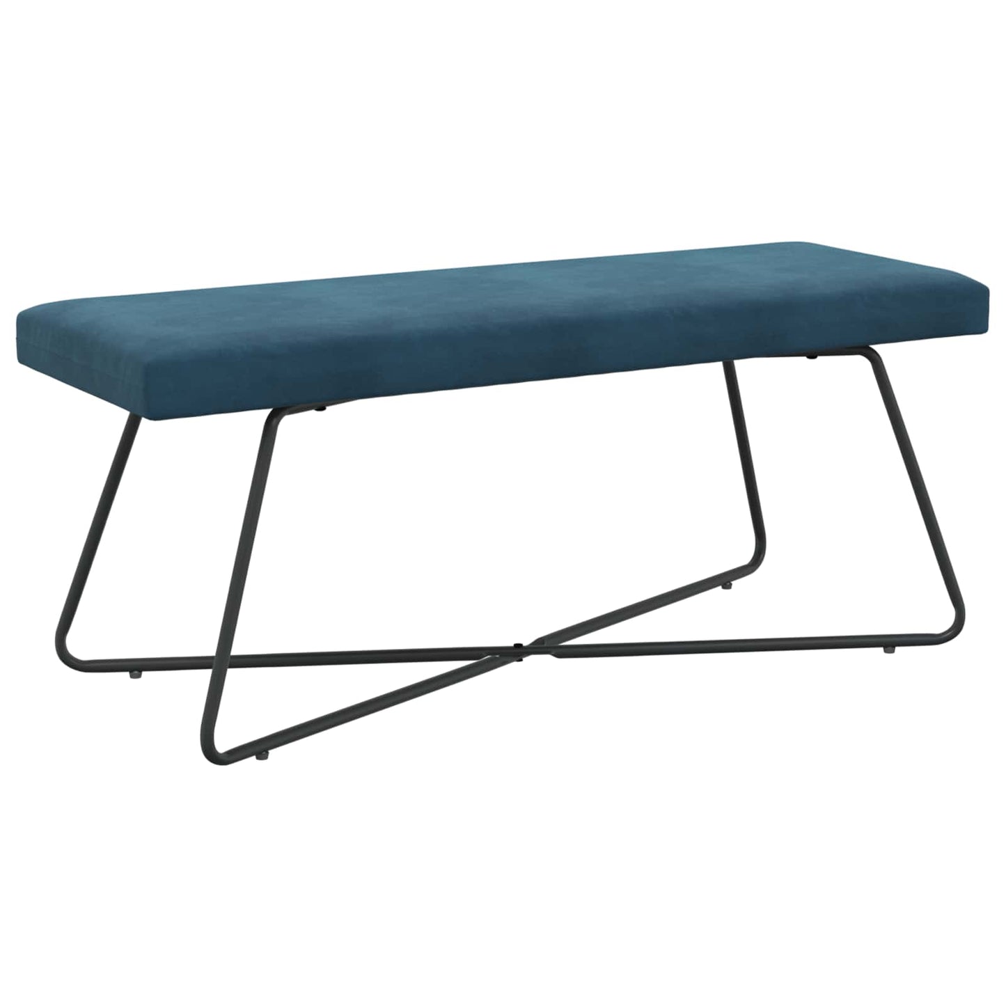 Bank Effen Blauw 110 x 40 x 45 cm Fluweel