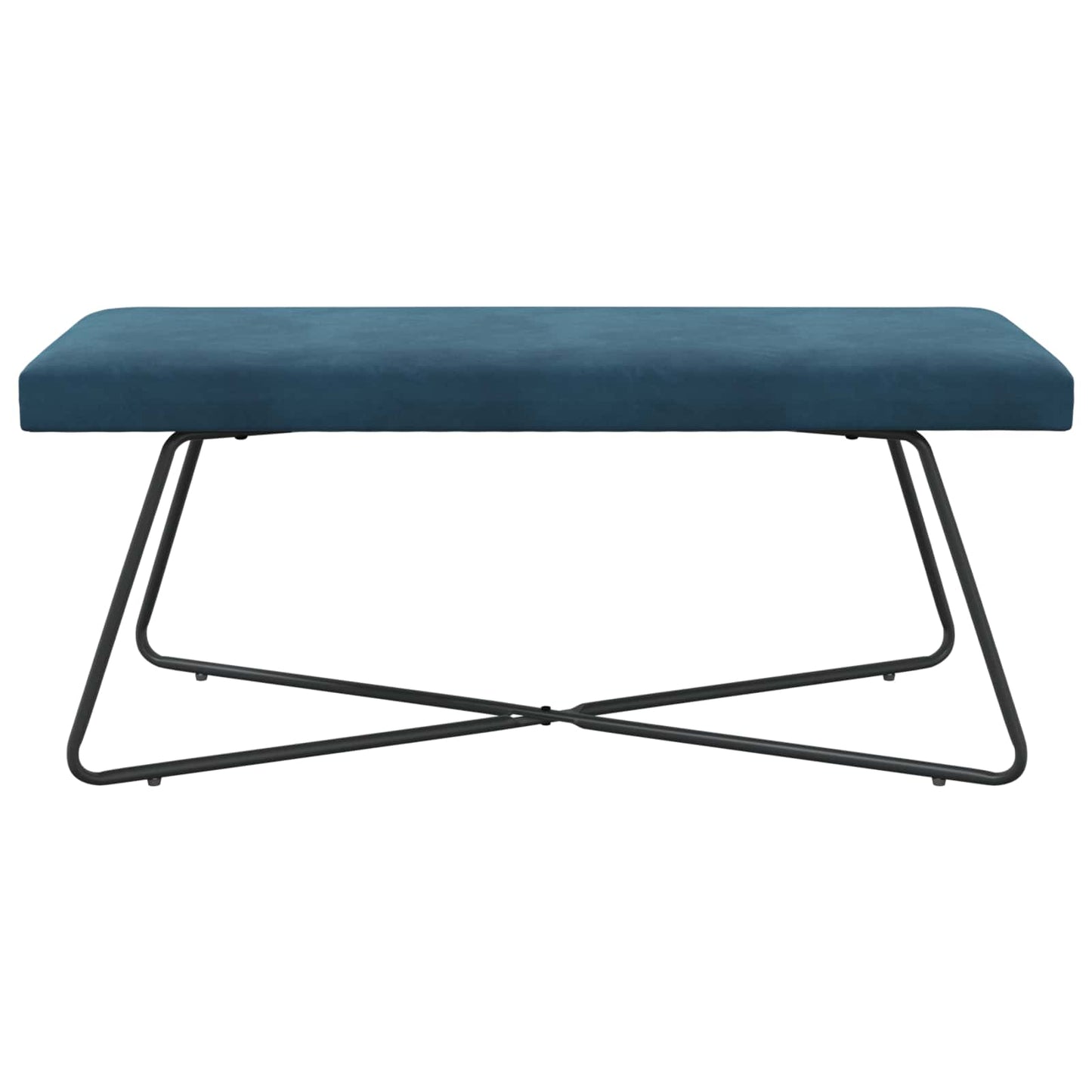 Bank Effen Blauw 110 x 40 x 45 cm Fluweel