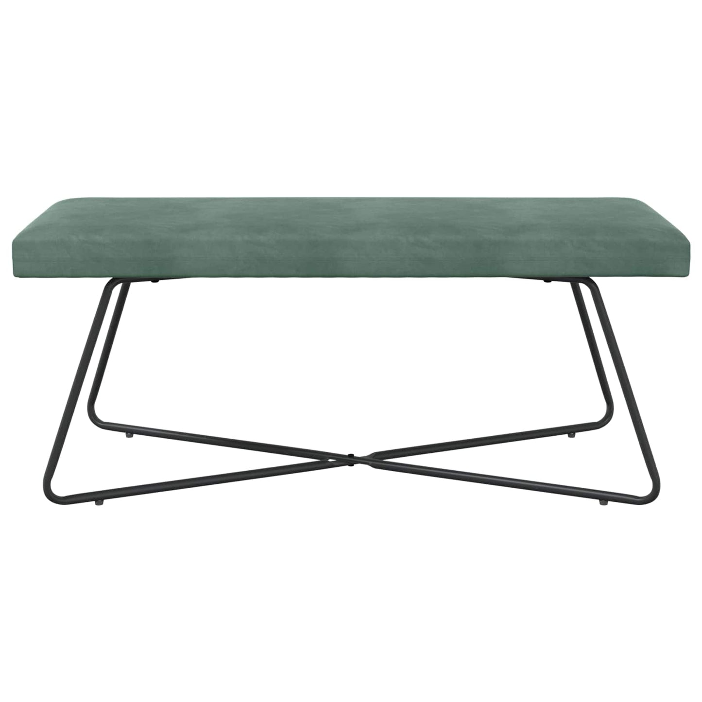 Bank Effen Zeegroen 110 x 40 x 45 cm Fluweel
