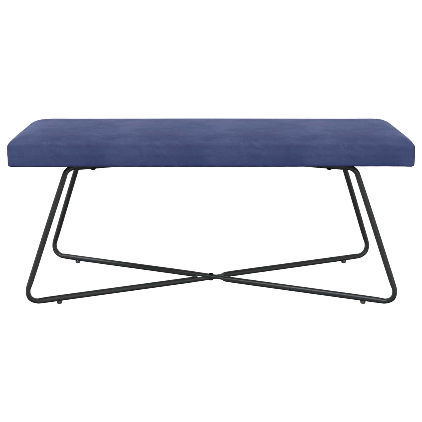 Bank Effen Politieblauw 110 x 40 x 45 cm Fluweel