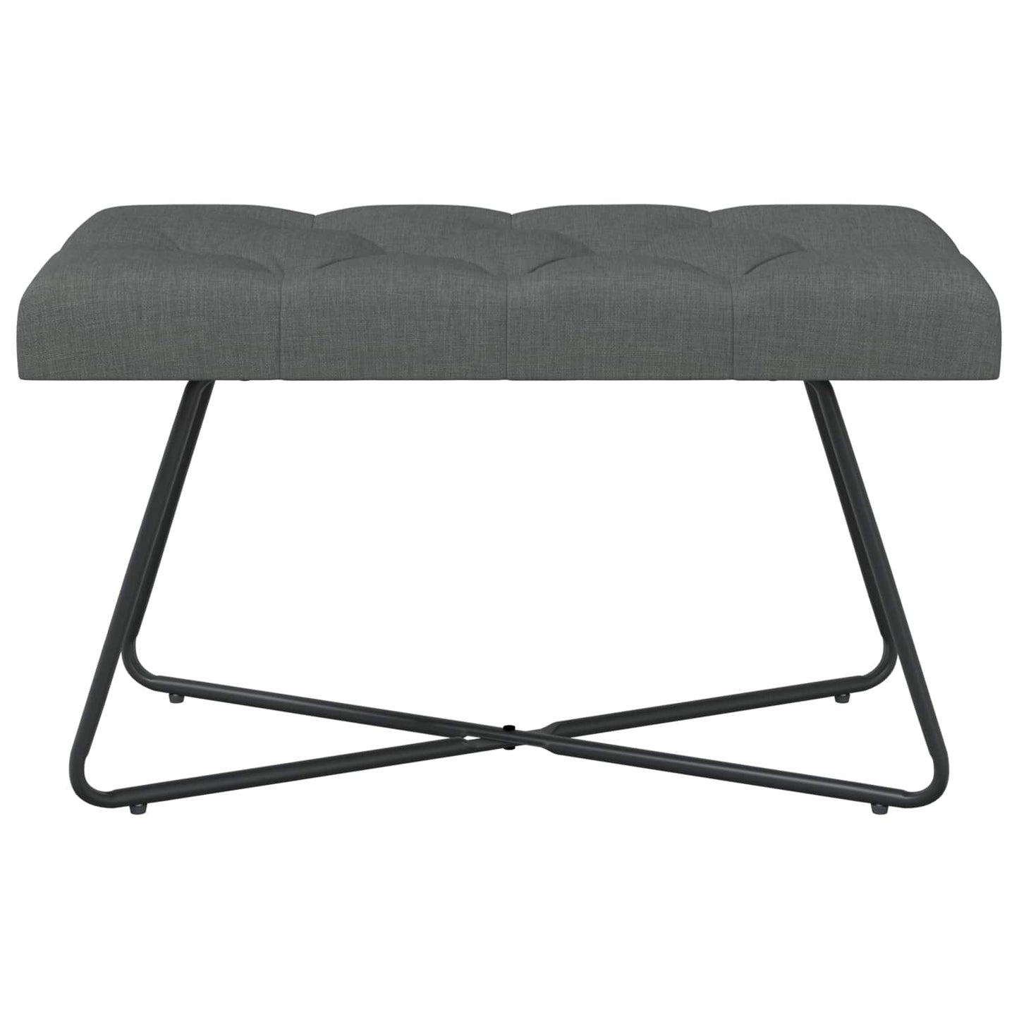 Bank met knoopverstelling Donkergrijs 80 x 40 x 46 cm Stof