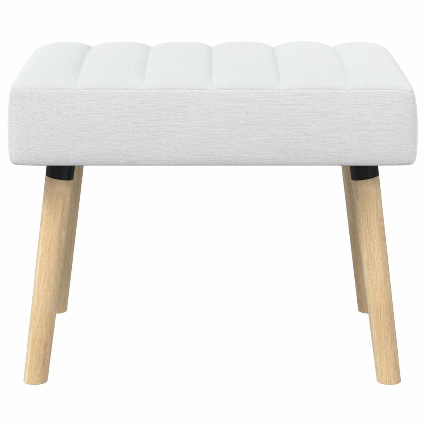 Kanaal-geplooide bank Wit 60 x 40 x 45 cm Stof