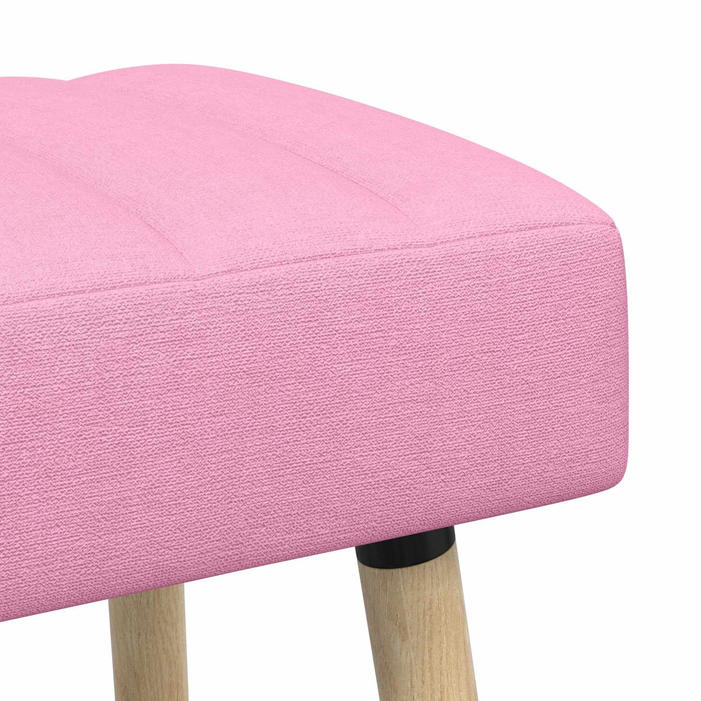 Kanaal-geplooide bank Roze 60 x 40 x 45 cm Stof