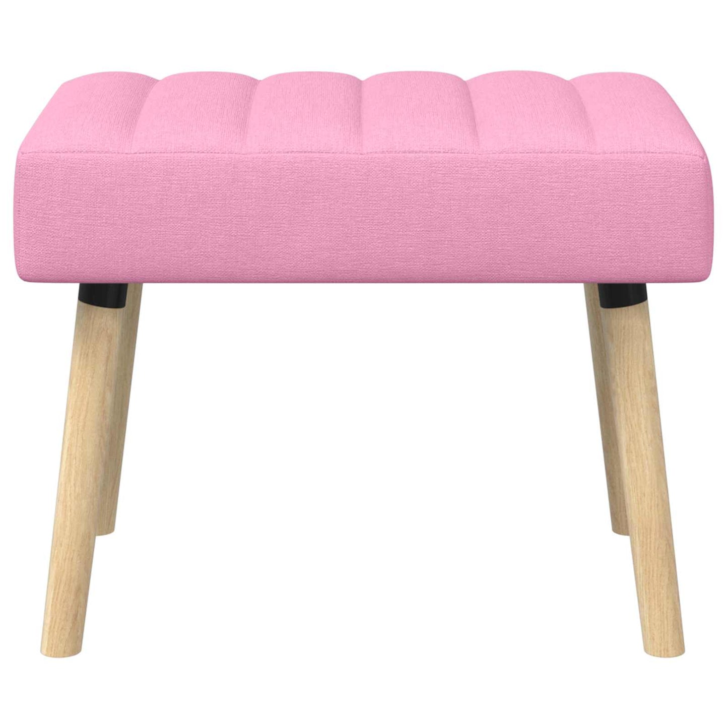 Kanaal-geplooide bank Roze 60 x 40 x 45 cm Stof