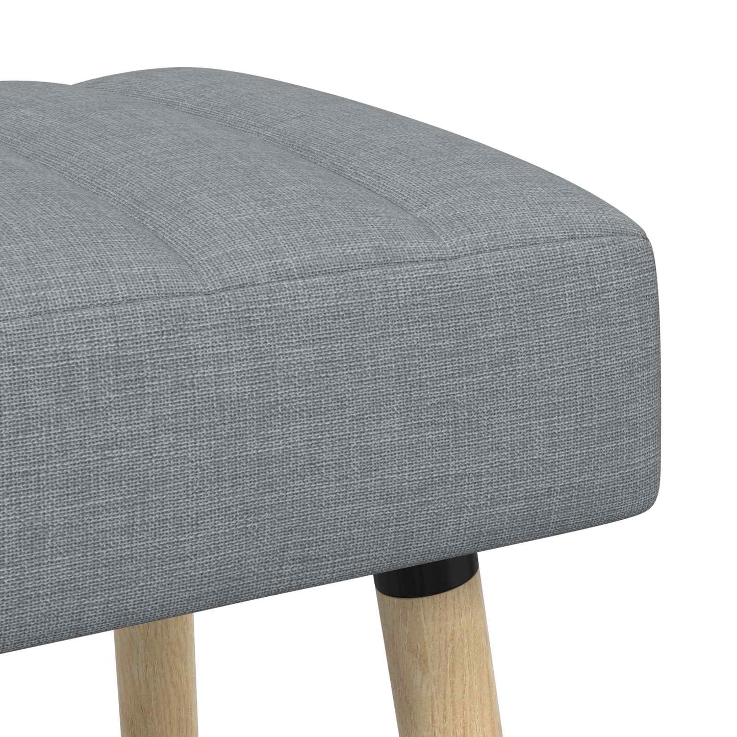 Kanaal-geplooide bank Lichtgrijs 80 x 40 x 46 cm Stof