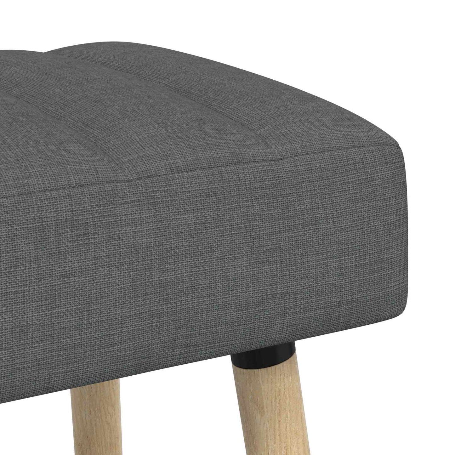 Kanaal-geplooide bank Donkergrijs 80 x 40 x 46 cm Stof