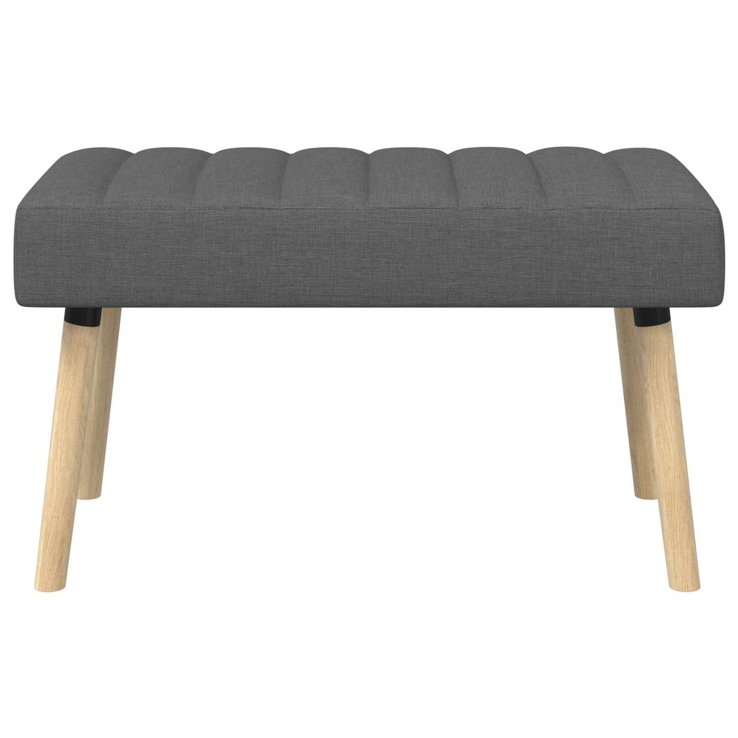 Kanaal-geplooide bank Donkergrijs 80 x 40 x 46 cm Stof