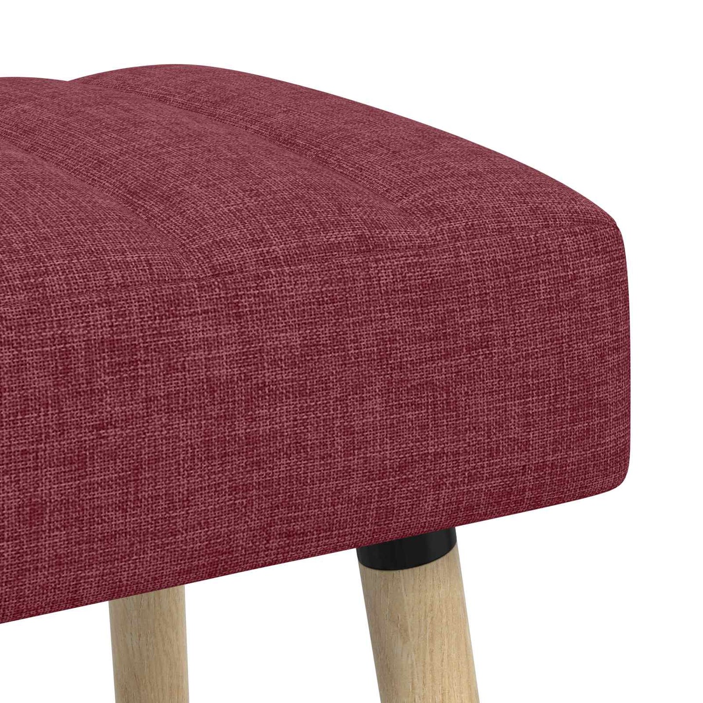 Kanaal-geplooide bank Wijnrood 80 x 40 x 46 cm Stof