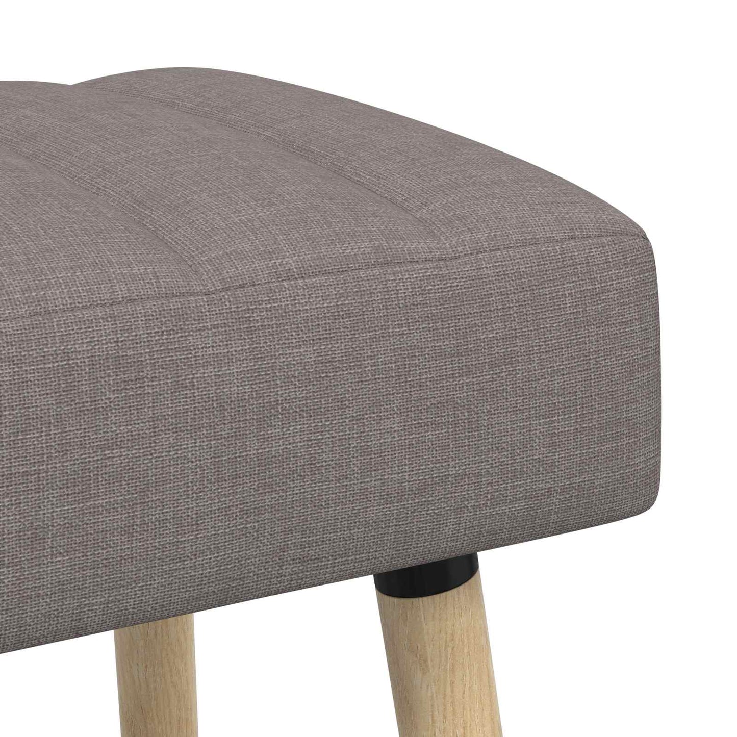 Kanaal-geplooide bank Taupe 80 x 40 x 46 cm Stof