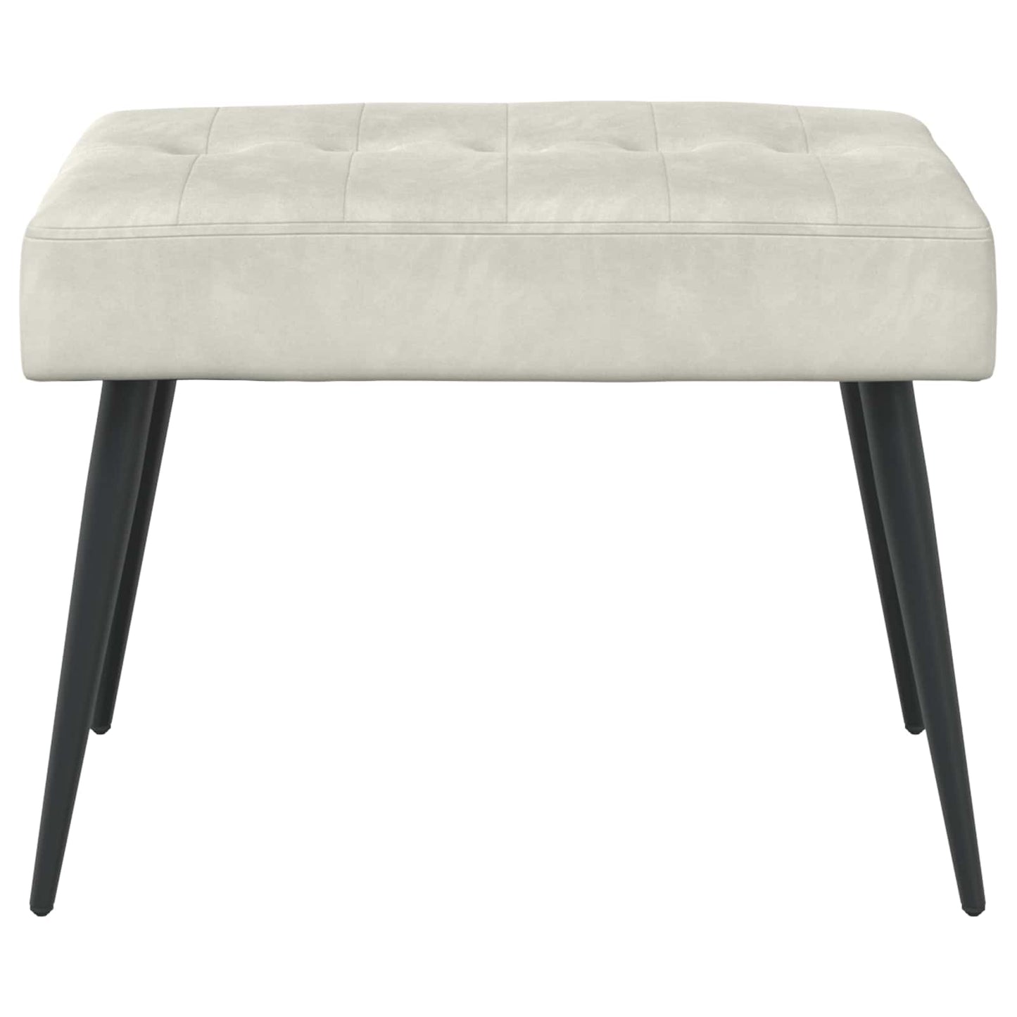 Bank met knoopverstelling Crèmekleurig 60 x 40 x 45 cm Fluweel