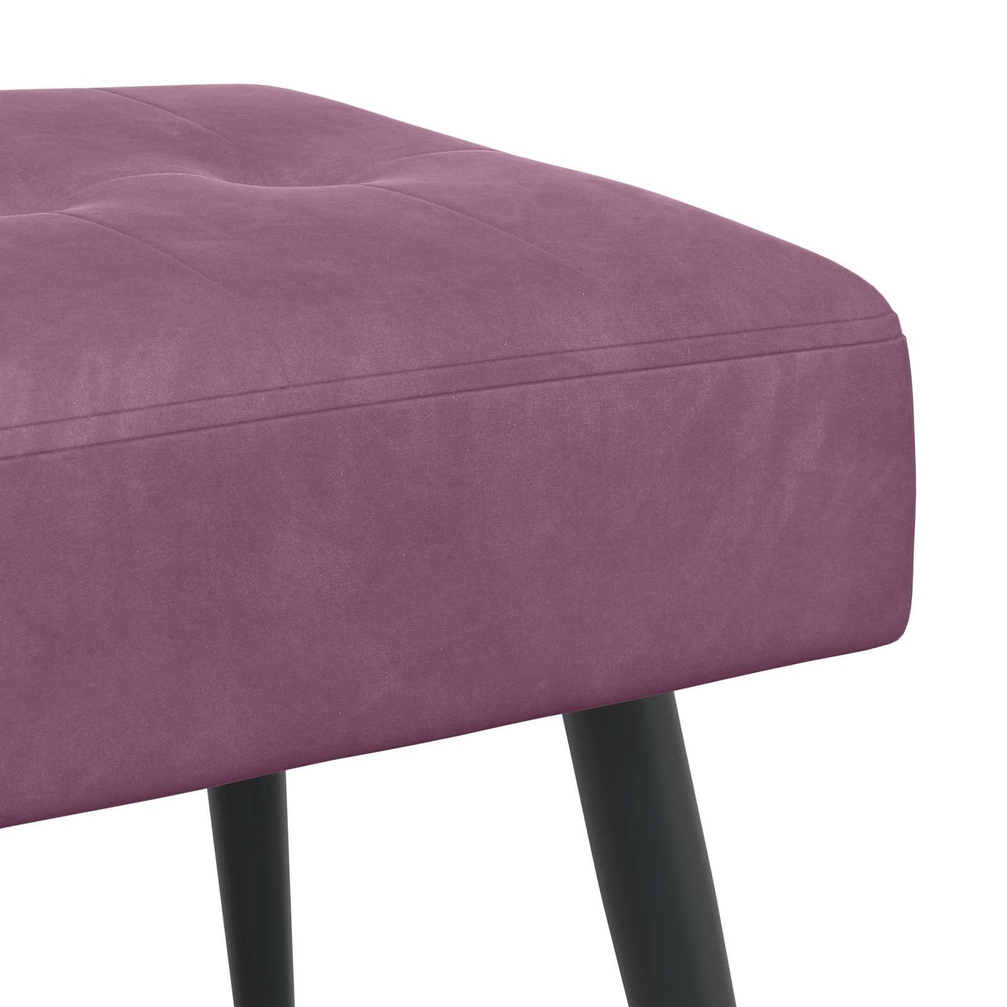 Bank met knoopverstelling Paars 60 x 40 x 45 cm Fluweel