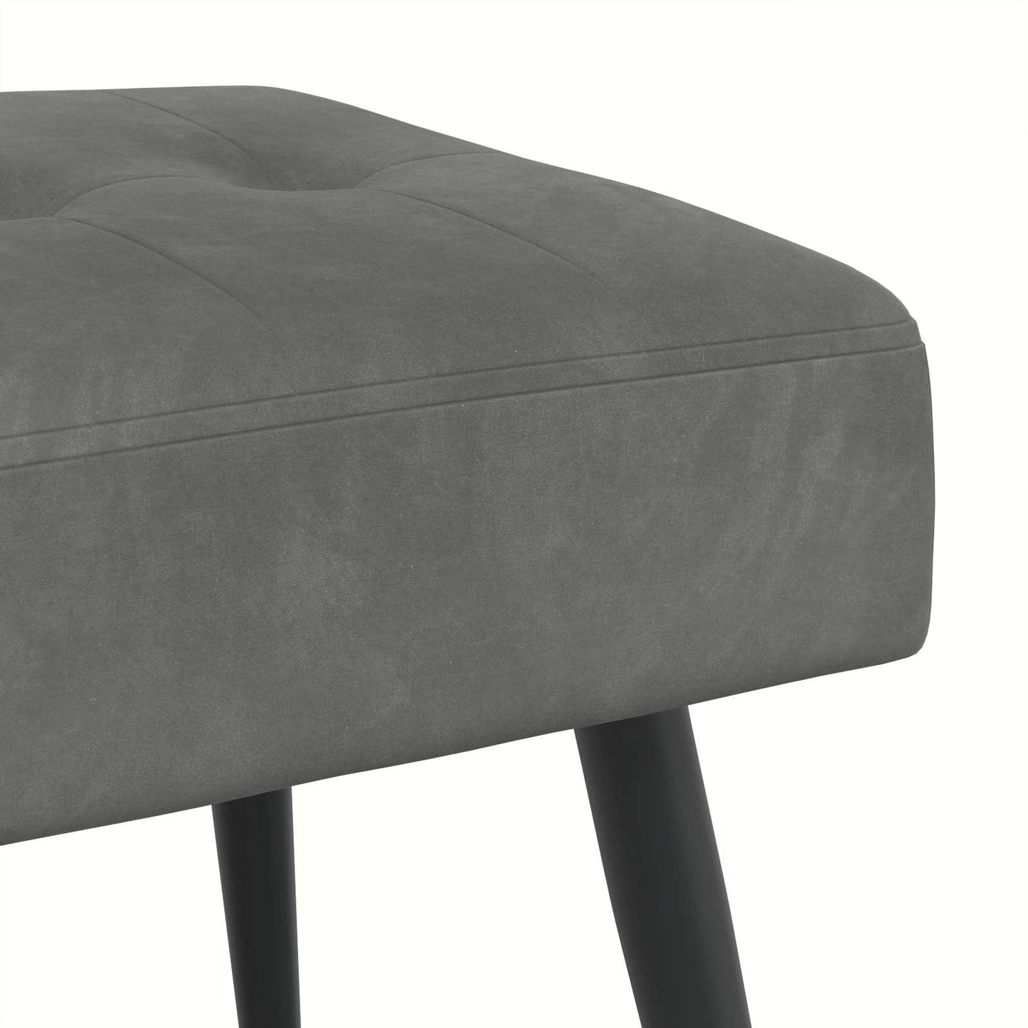 Bank met knoopverstelling Donkergrijs 80 x 40 x 46 cm Fluweel