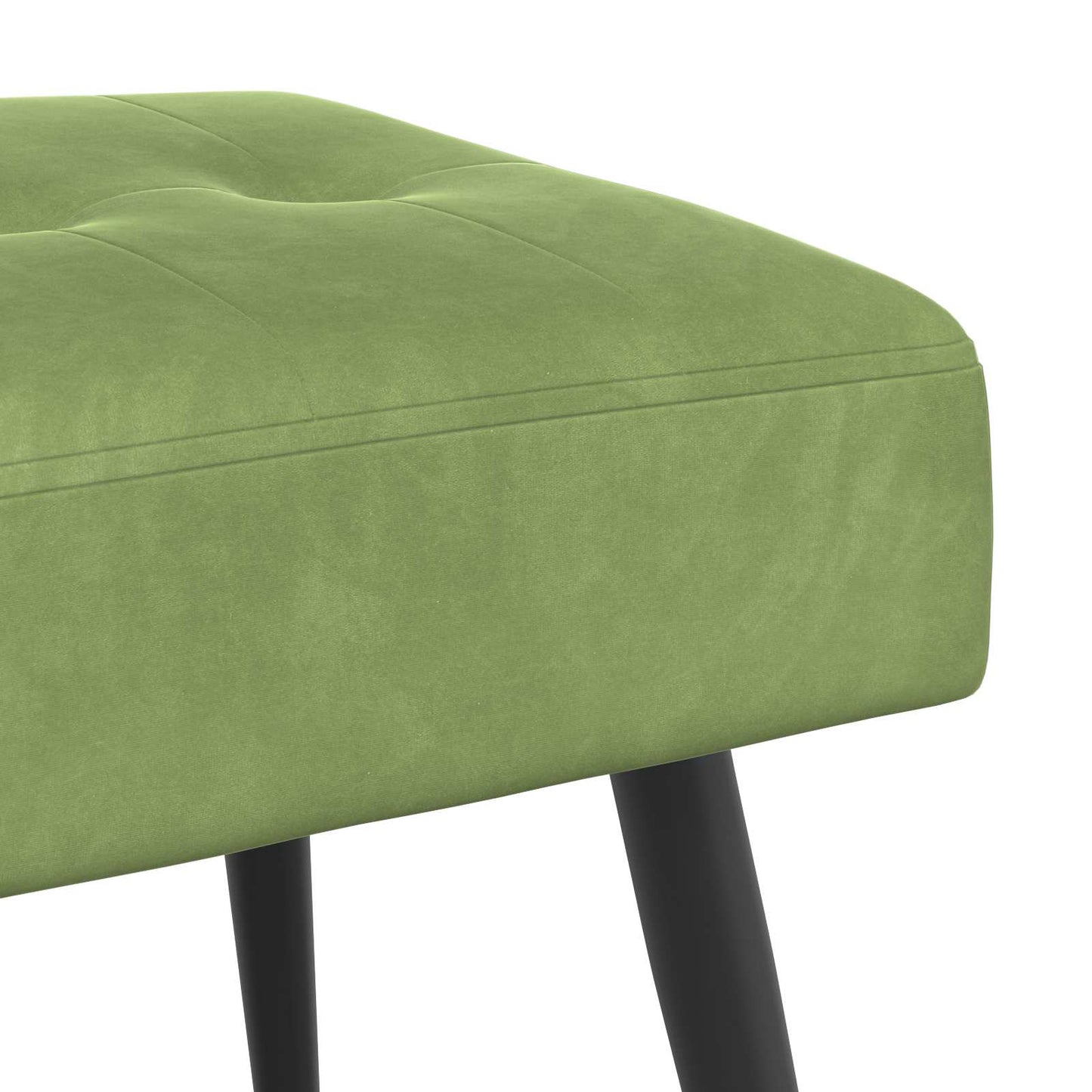 Bank met knoopverstelling Lichtgroen 80 x 40 x 46 cm Fluweel