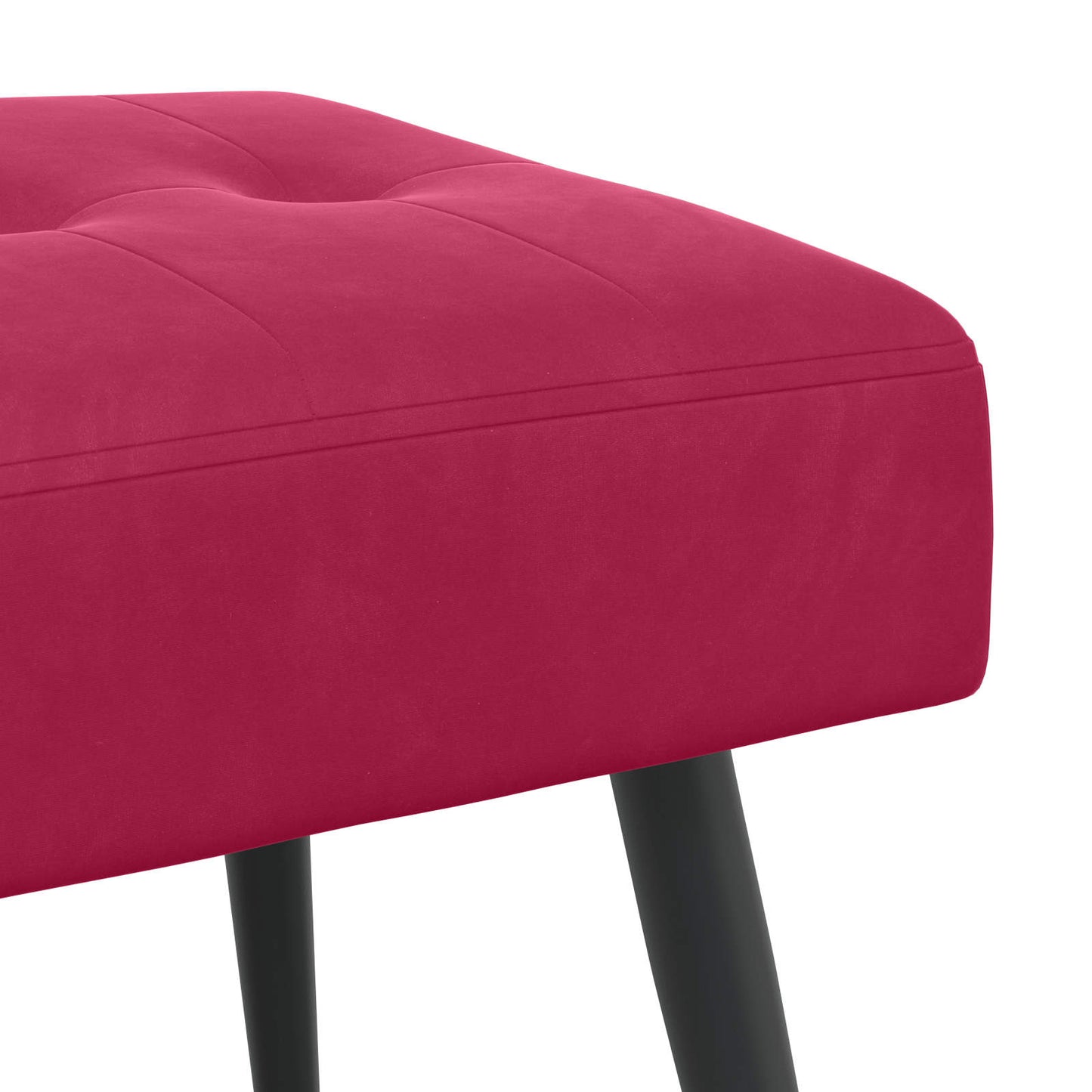 Bank met knoopverstelling Wijnrood 80 x 40 x 46 cm Fluweel