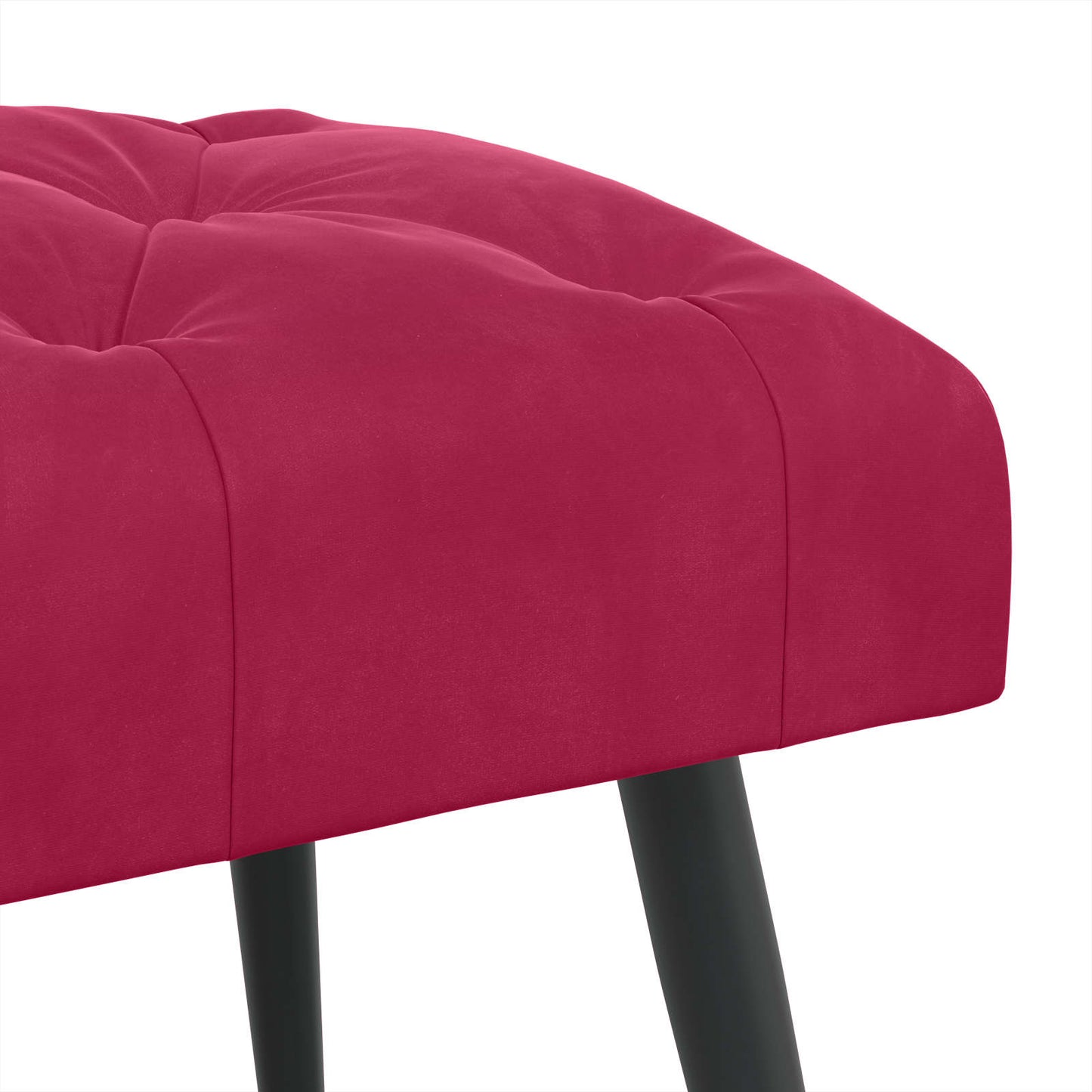 Bank met knoopverstelling Wijnrood 60 x 40 x 45 cm Fluweel