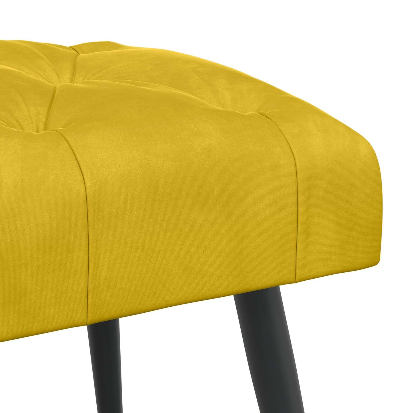 Bank met knoopverstelling Geel 60 x 40 x 45 cm Fluweel