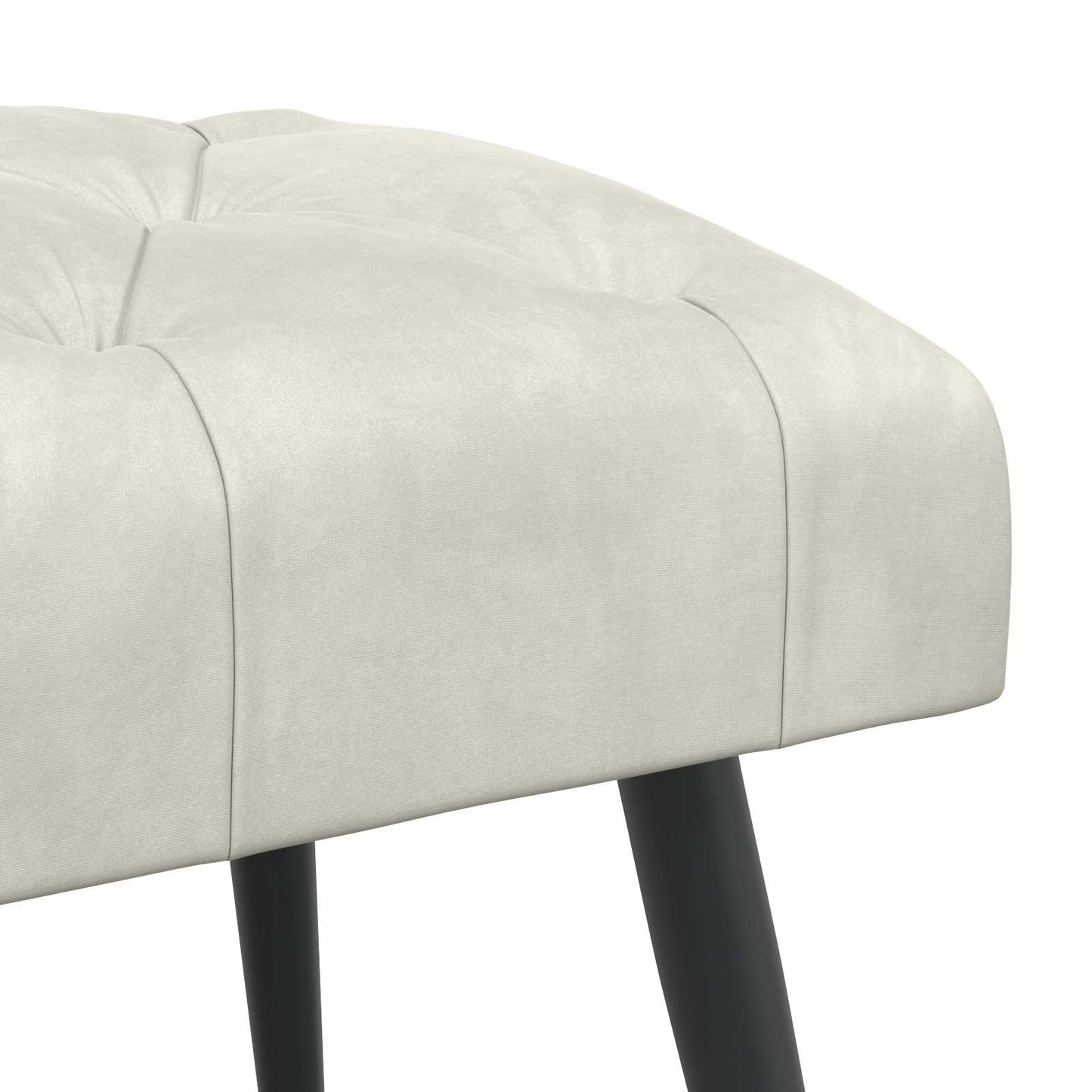 Bank met knoopverstelling Crèmekleurig 60 x 40 x 45 cm Fluweel