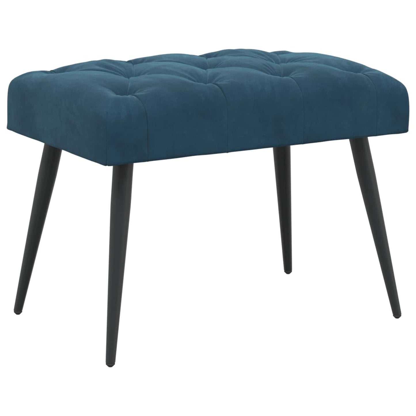 Bank met knoopverstelling Blauw 60 x 40 x 45 cm Fluweel