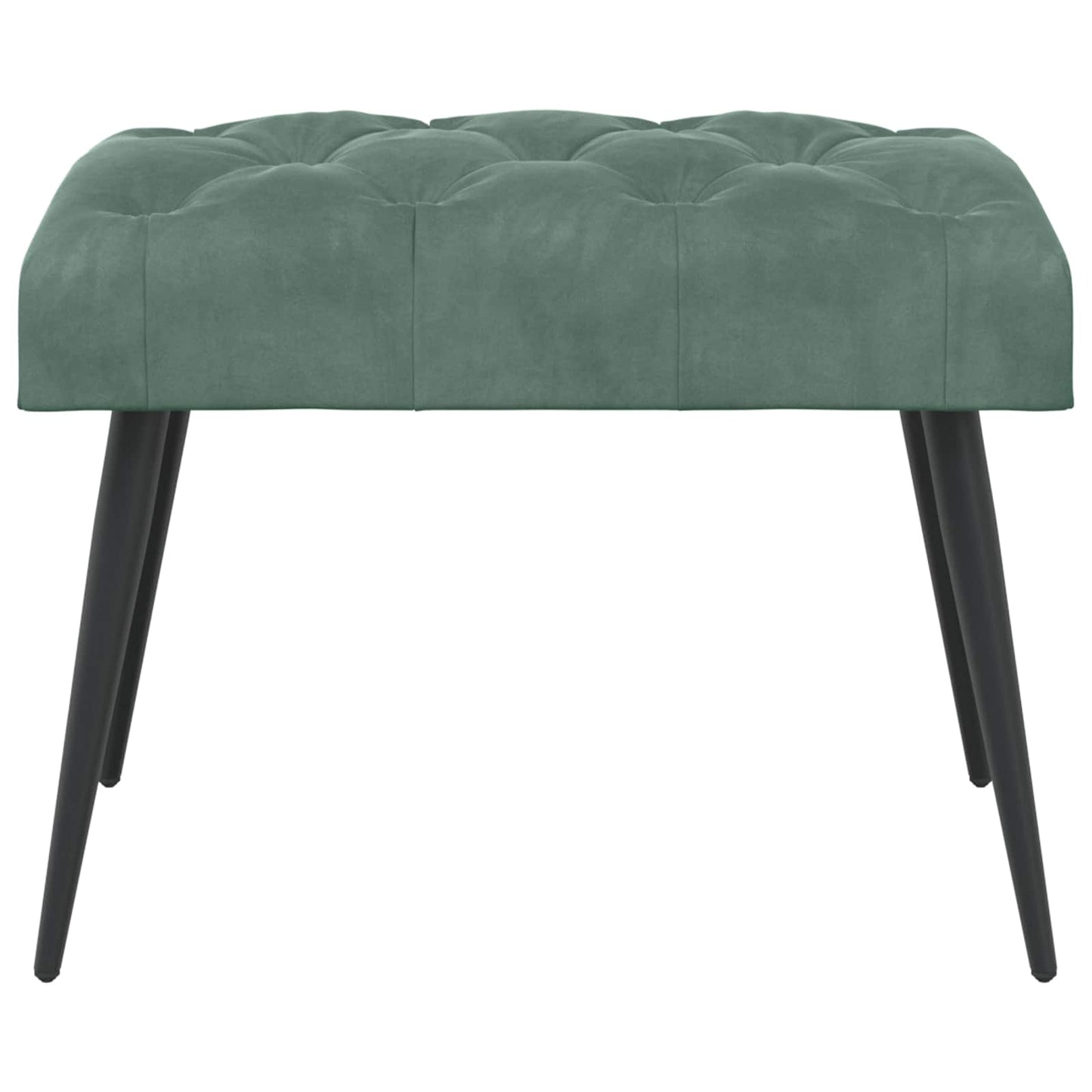 Bank met knoopverstelling Zeegroen 60 x 40 x 45 cm Fluweel