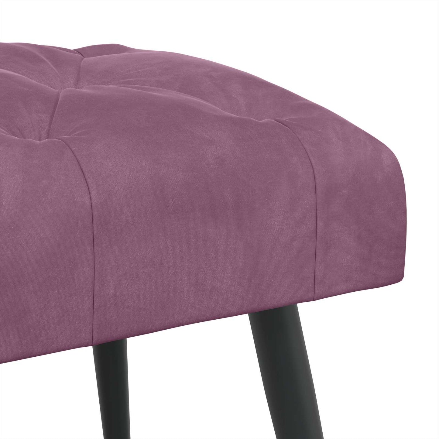 Bank met knoopverstelling Paars 60 x 40 x 45 cm Fluweel