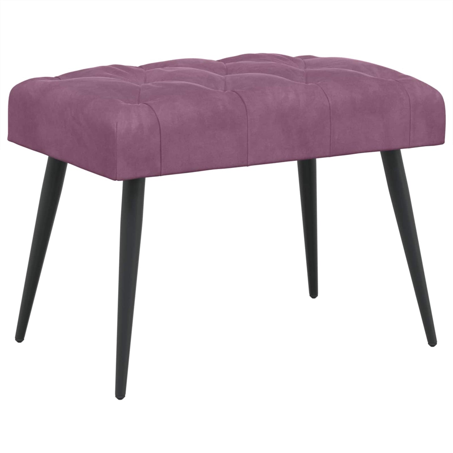 Bank met knoopverstelling Paars 60 x 40 x 45 cm Fluweel
