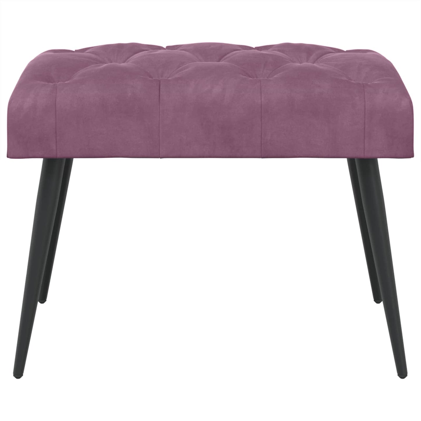 Bank met knoopverstelling Paars 60 x 40 x 45 cm Fluweel