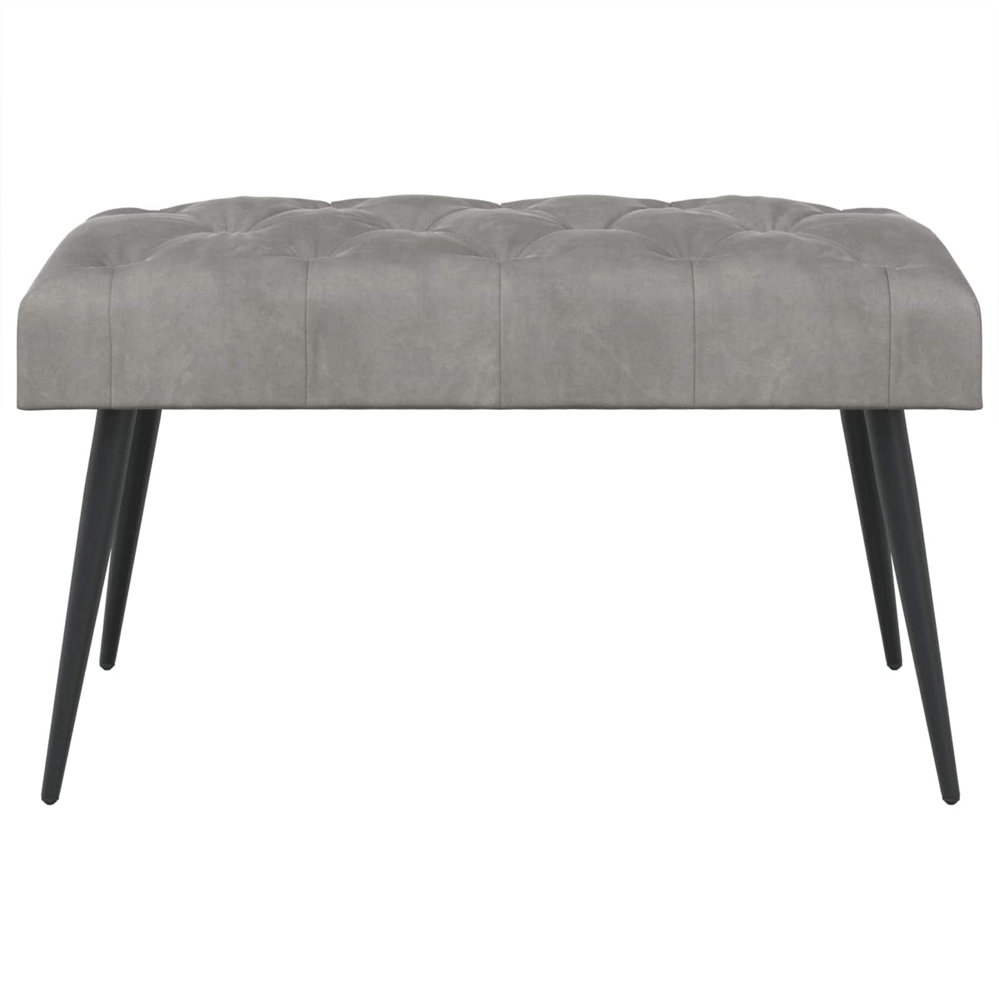 Bank met knoopverstelling Lichtgrijs 80 x 40 x 46 cm Fluweel