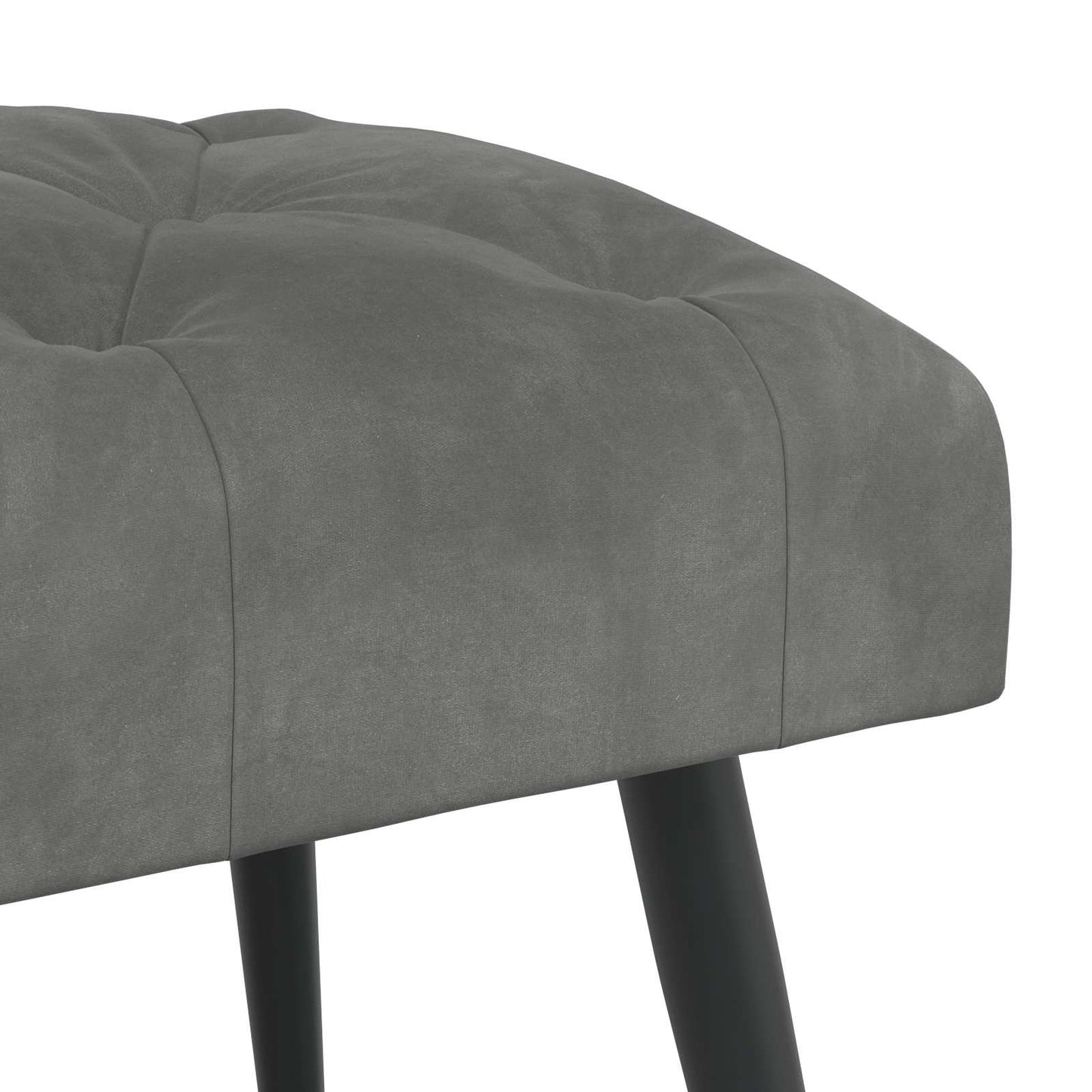 Bank met knoopverstelling Donkergrijs 80 x 40 x 46 cm Fluweel