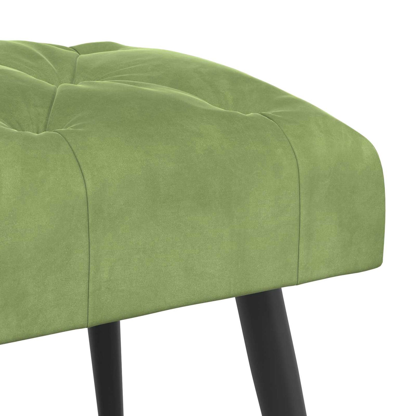 Bank met knoopverstelling Lichtgroen 80 x 40 x 46 cm Fluweel