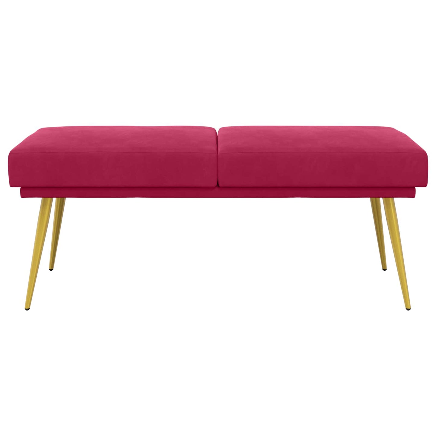 Dubbel Laagige Bank Wijnrood 120 x 45 x 46 cm Fluweel