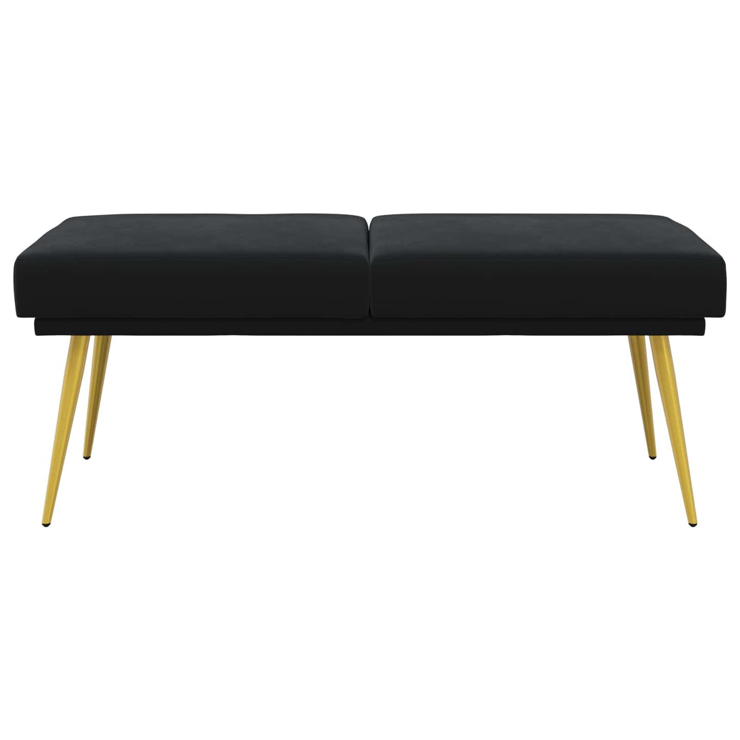 Dubbel Laagige Bank Zwart 120 x 45 x 46 cm Fluweel