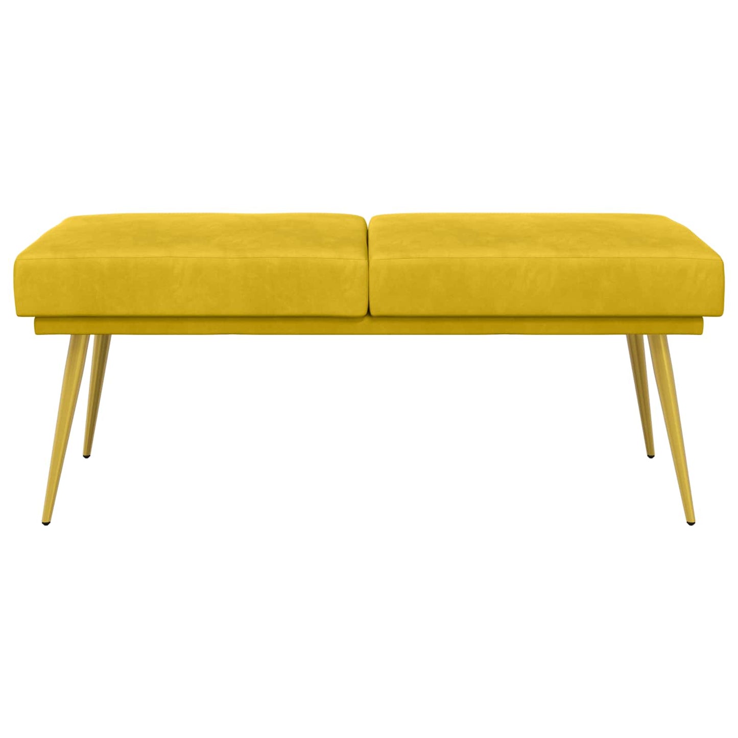 Dubbel Laagige Bank Geel 120 x 45 x 46 cm Fluweel
