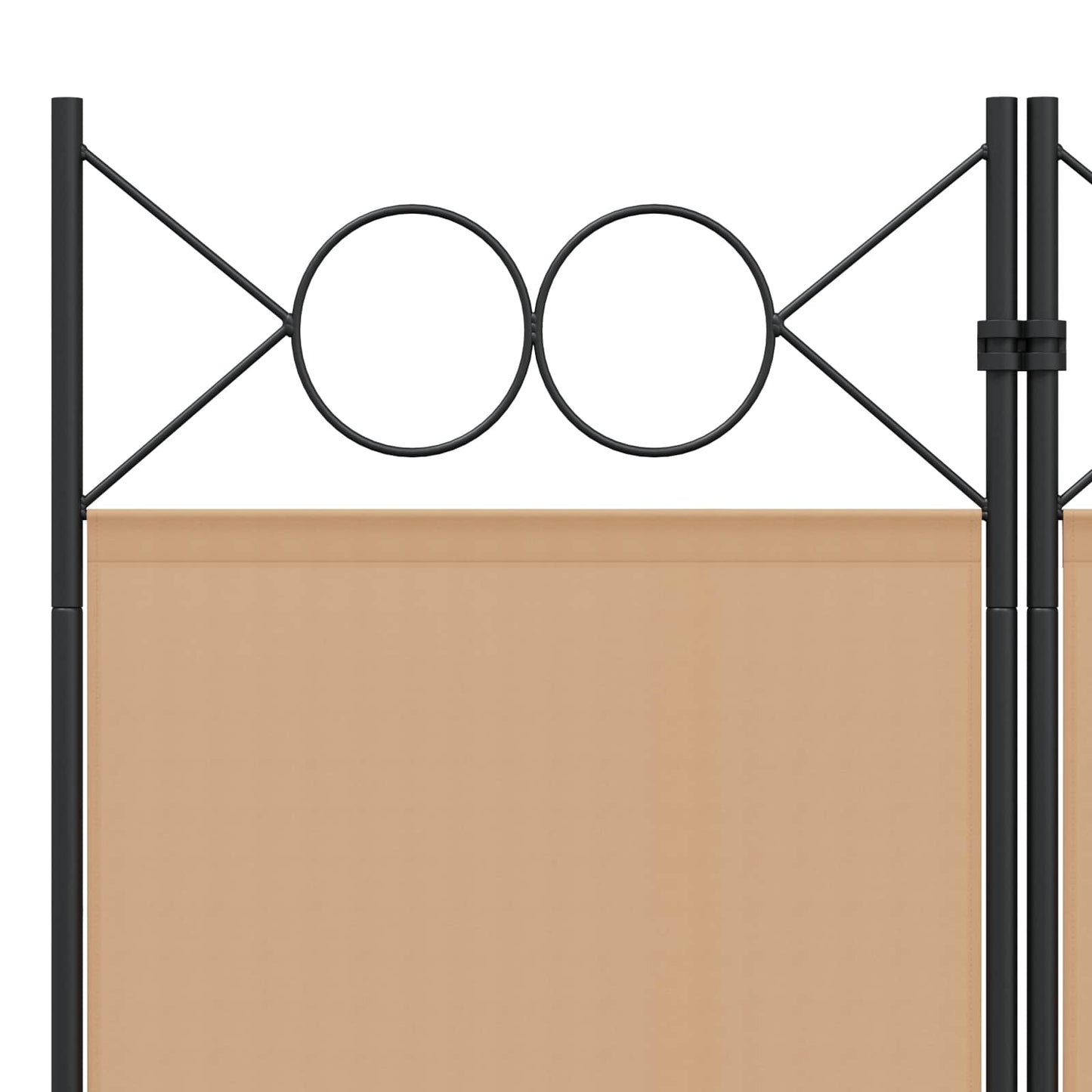 5-Panel Room Divider Beige 200 x 220 cm Stof is nu te koop bij PeponiXL, paradijselijk wonen!