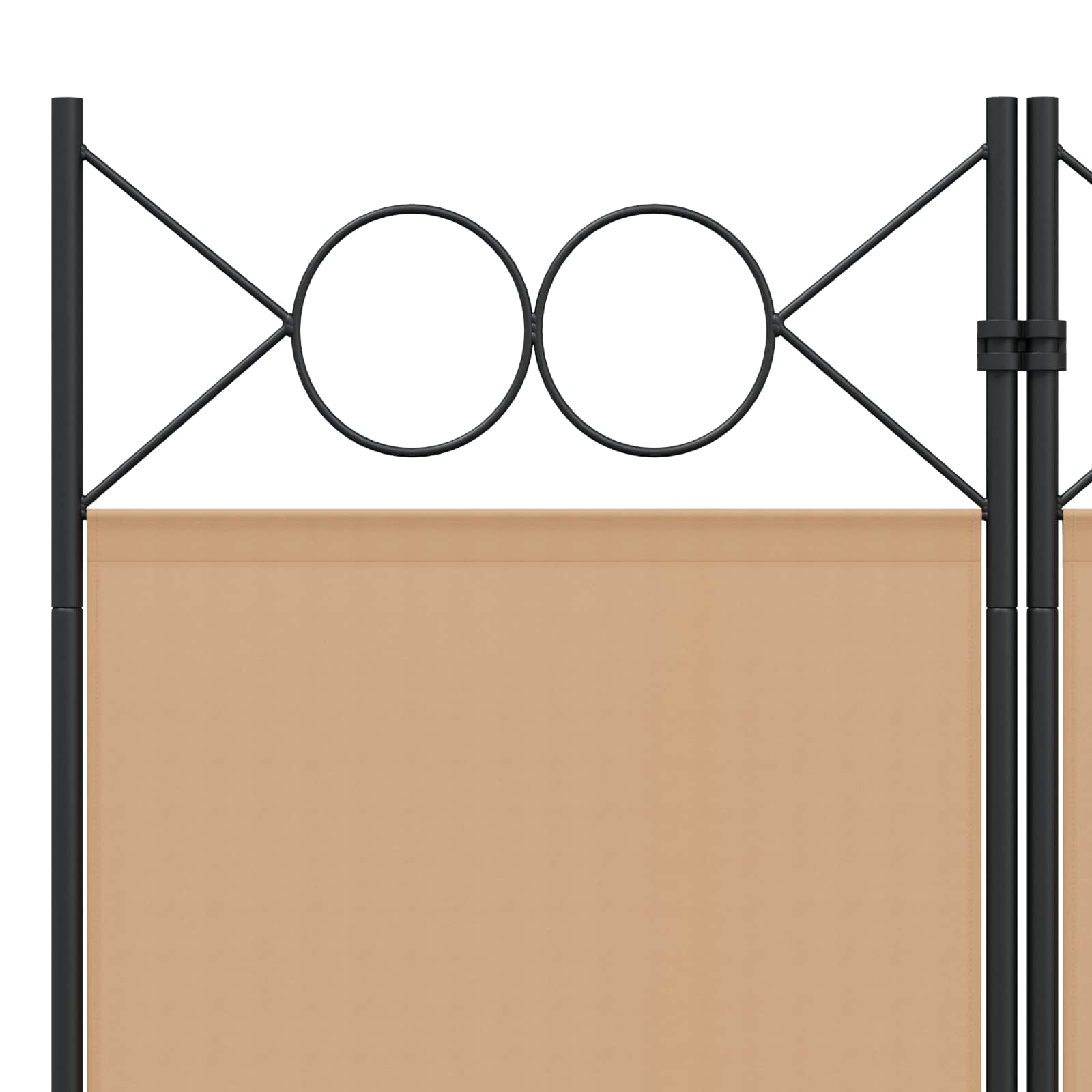 5-Panel Room Divider Beige 200 x 220 cm Stof is nu te koop bij PeponiXL, paradijselijk wonen!