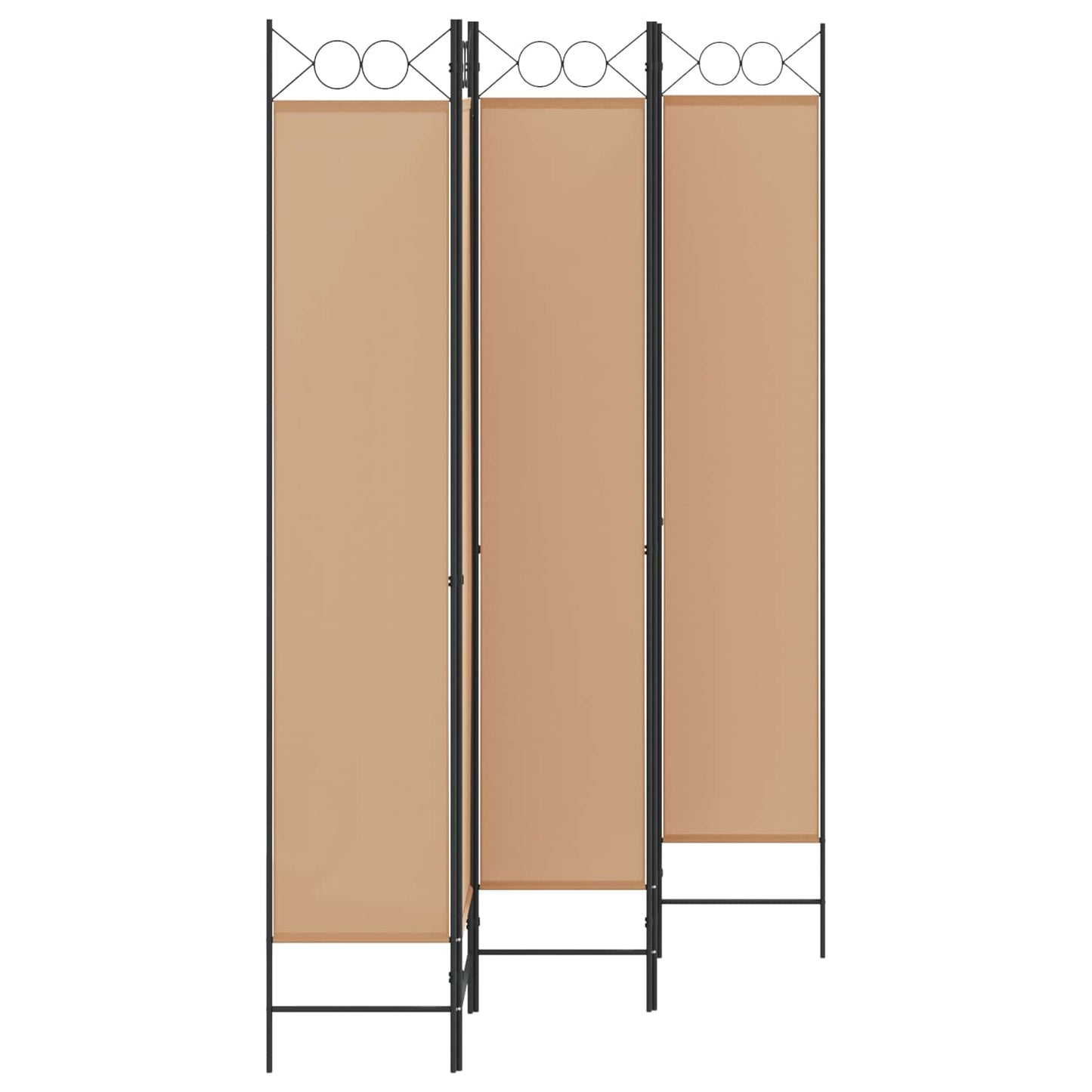 5-Panel Room Divider Beige 200 x 220 cm Stof is nu te koop bij PeponiXL, paradijselijk wonen!