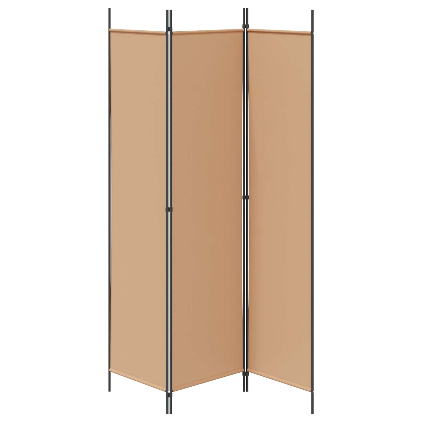 3-Panel Room Divider Beige 150 x 200 cm Stof is nu te koop bij PeponiXL, paradijselijk wonen!