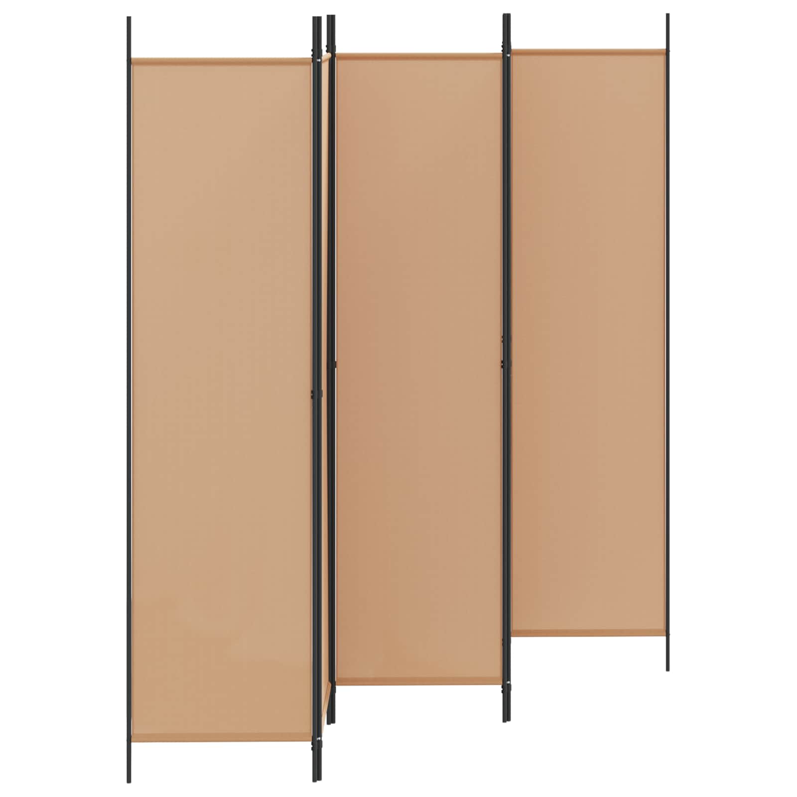 5-Panel Room Divider Beige 250 x 200 cm Stof is nu te koop bij PeponiXL, paradijselijk wonen!