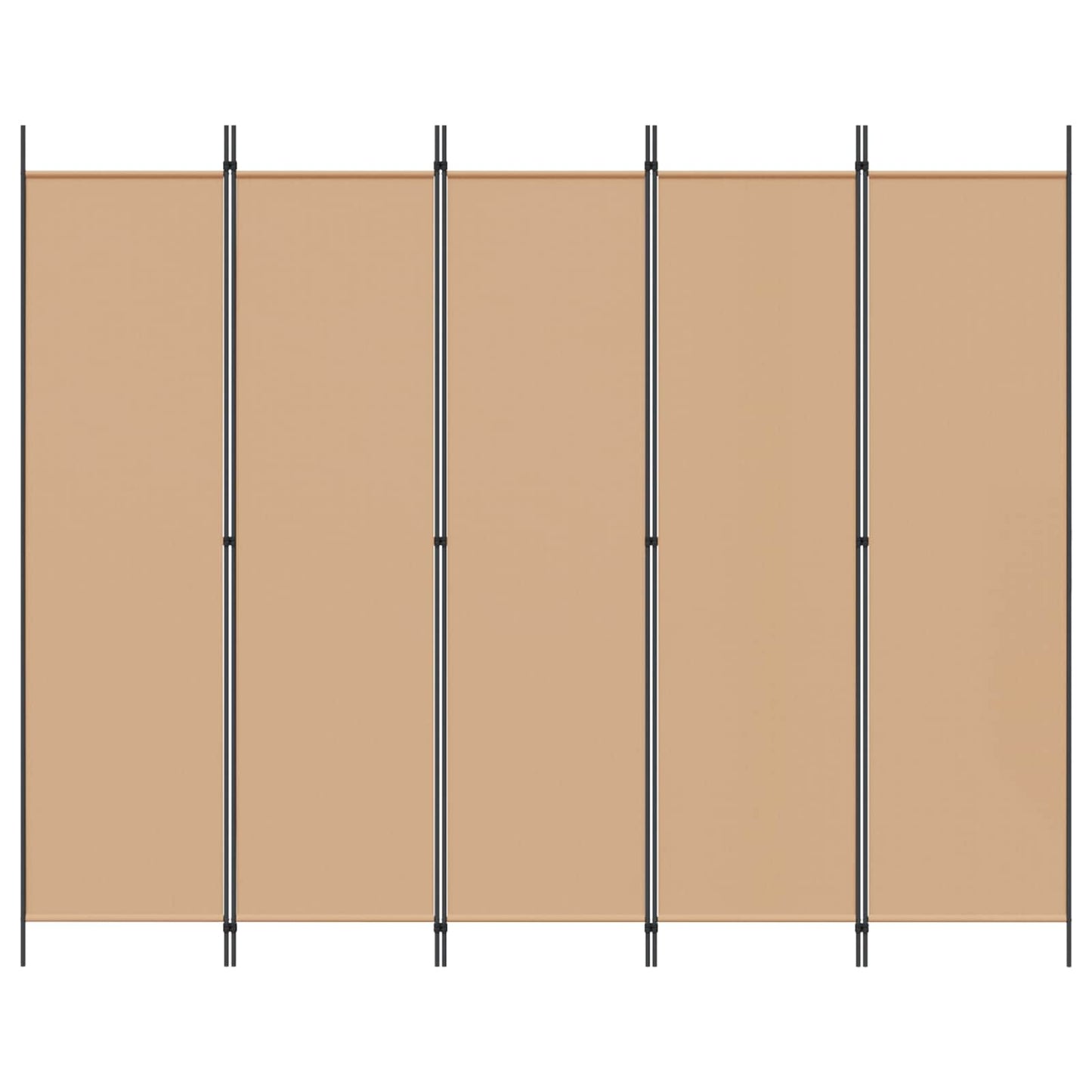 5-Panel Room Divider Beige 250 x 200 cm Stof is nu te koop bij PeponiXL, paradijselijk wonen!