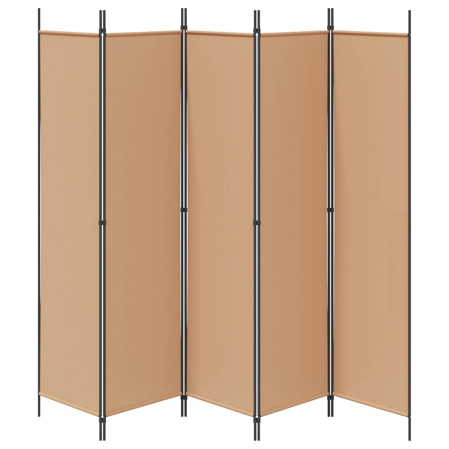 5-Panel Room Divider Beige 250 x 200 cm Stof is nu te koop bij PeponiXL, paradijselijk wonen!