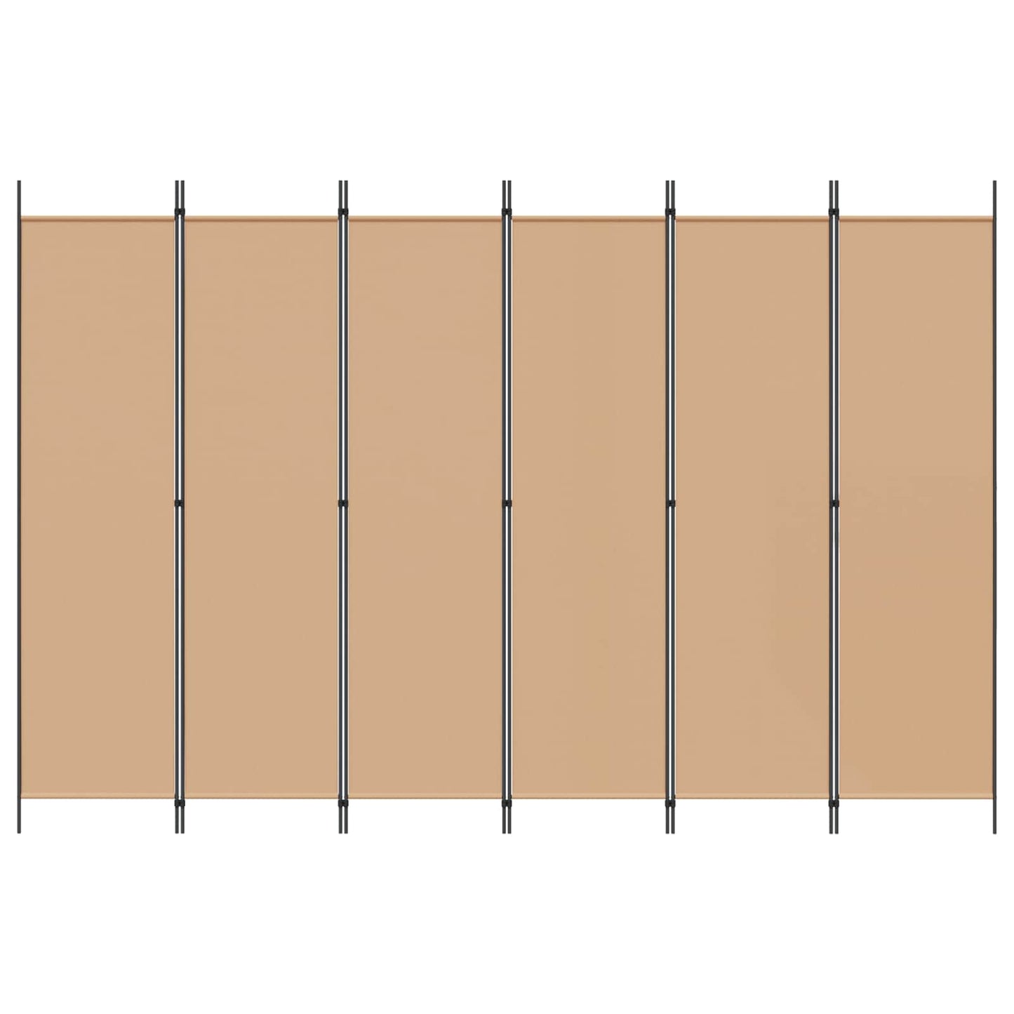 6-Panelen Kamerscherm Beige 300 x 200 cm Stof is nu te koop bij PeponiXL, paradijselijk wonen!