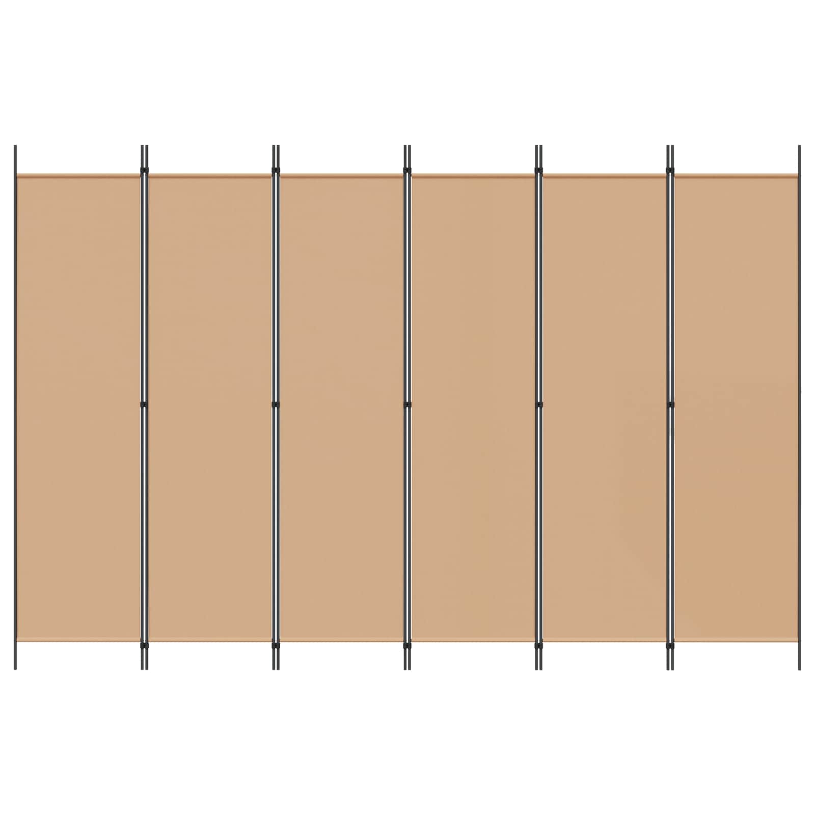 6-Panelen Kamerscherm Beige 300 x 200 cm Stof is nu te koop bij PeponiXL, paradijselijk wonen!