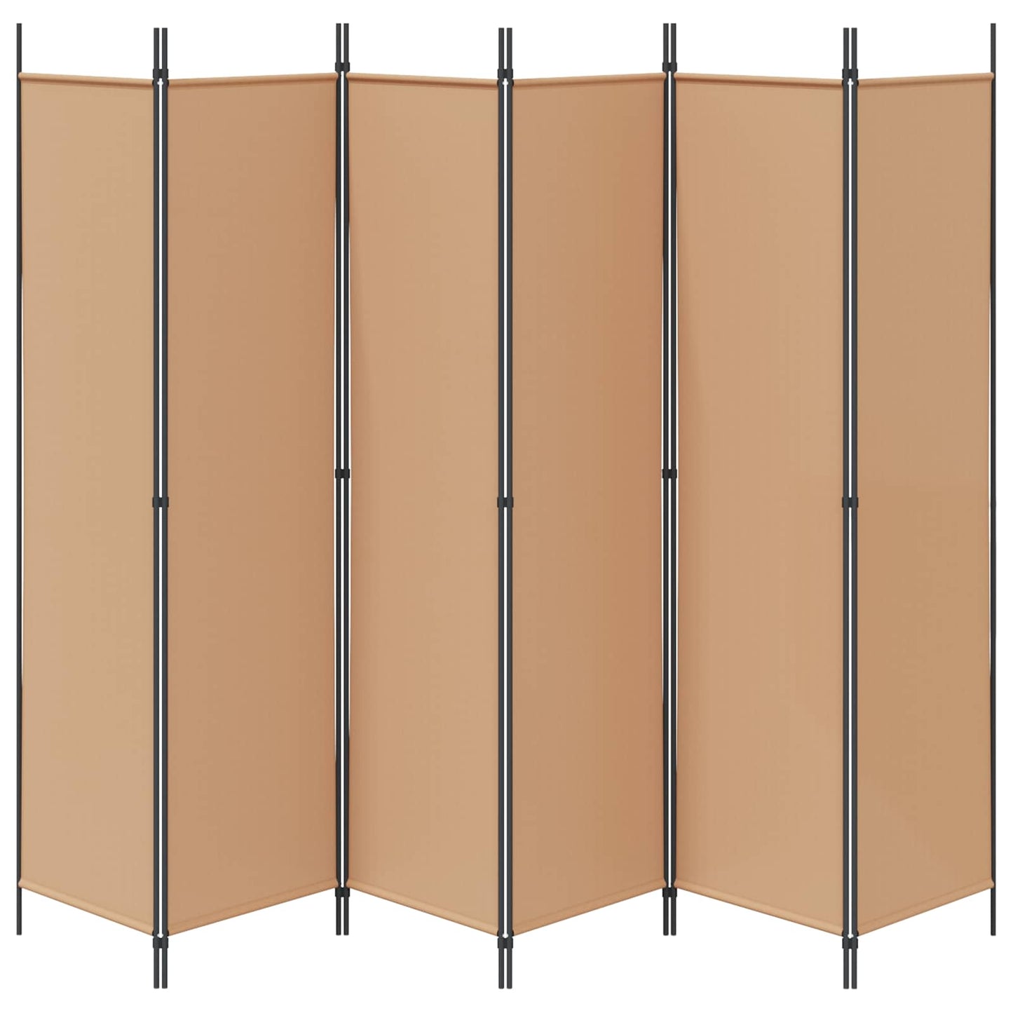 6-Panelen Kamerscherm Beige 300 x 200 cm Stof is nu te koop bij PeponiXL, paradijselijk wonen!