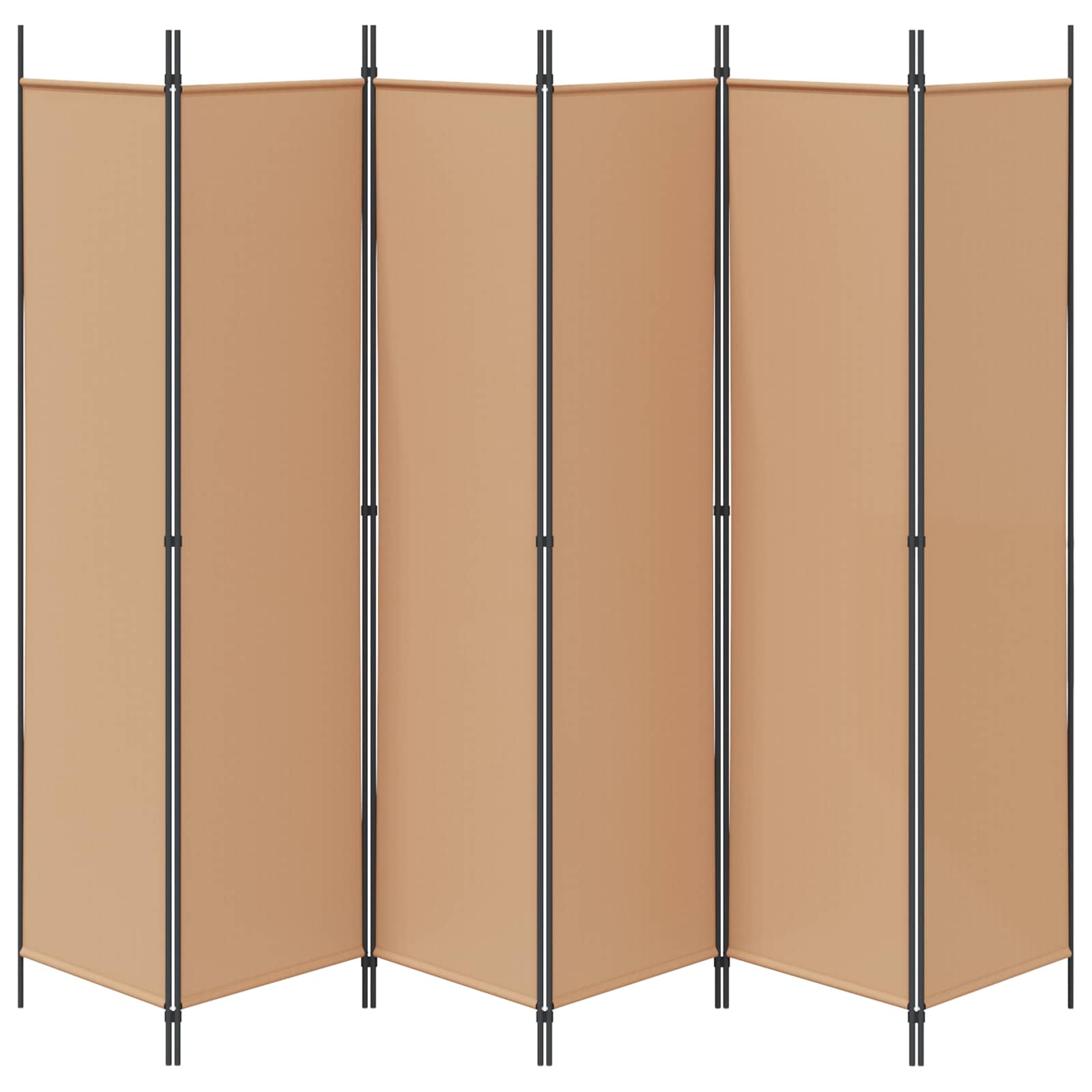 6-Panelen Kamerscherm Beige 300 x 200 cm Stof is nu te koop bij PeponiXL, paradijselijk wonen!