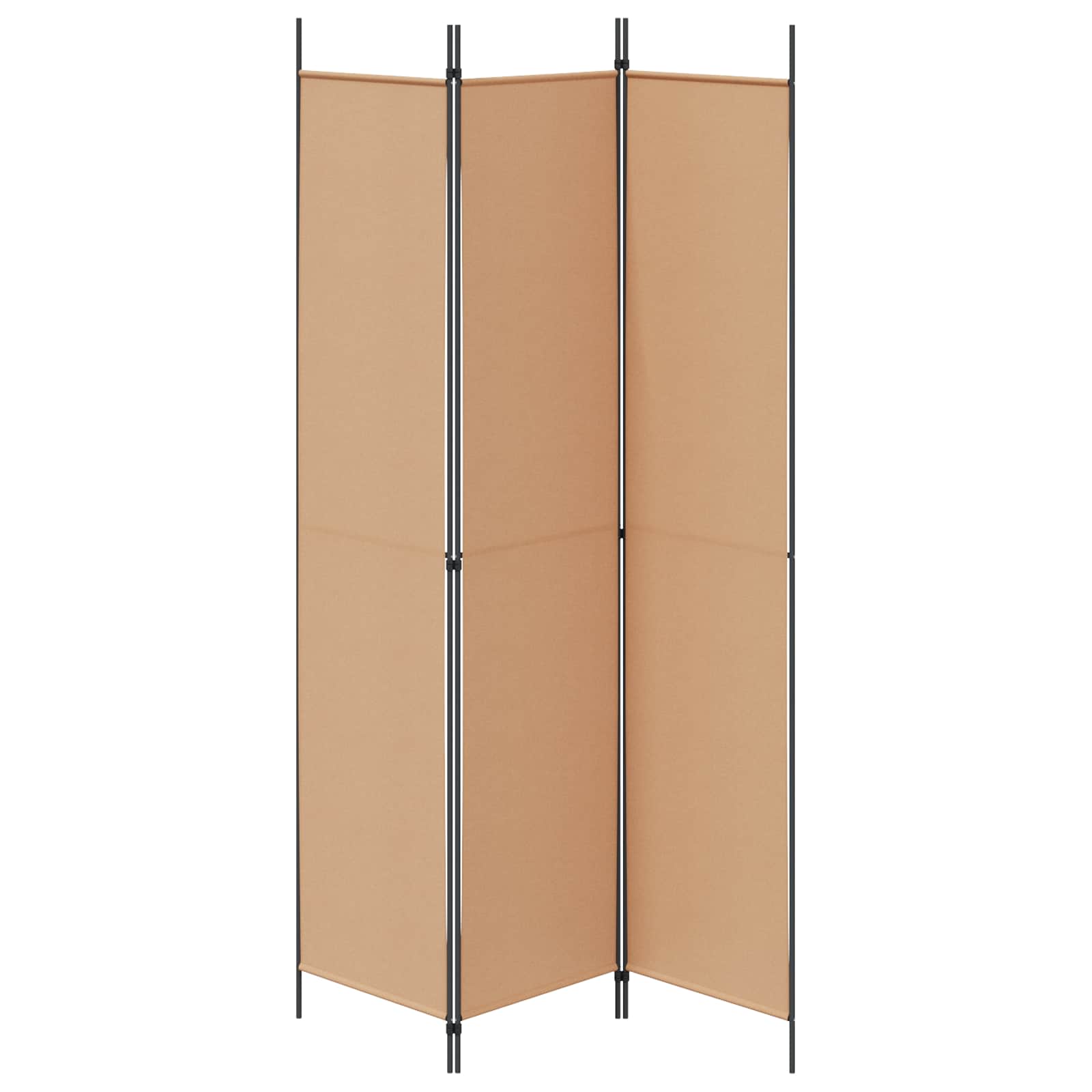 3-Panel Room Divider Beige 150 x 220 cm Stof is nu te koop bij PeponiXL, paradijselijk wonen!