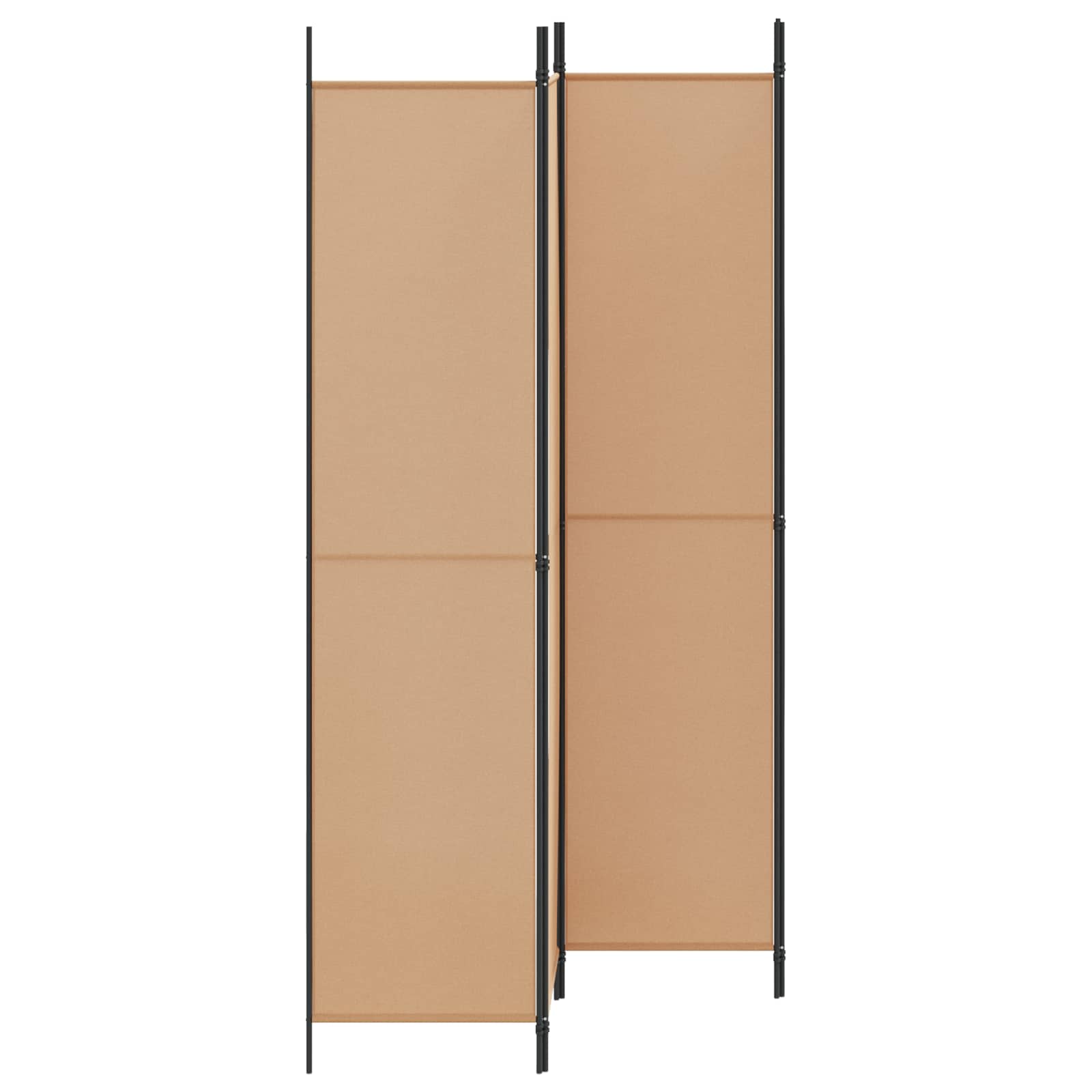 4-panelen roomdivider Beige 200 x 220 cm Stof is nu te koop bij PeponiXL, paradijselijk wonen!